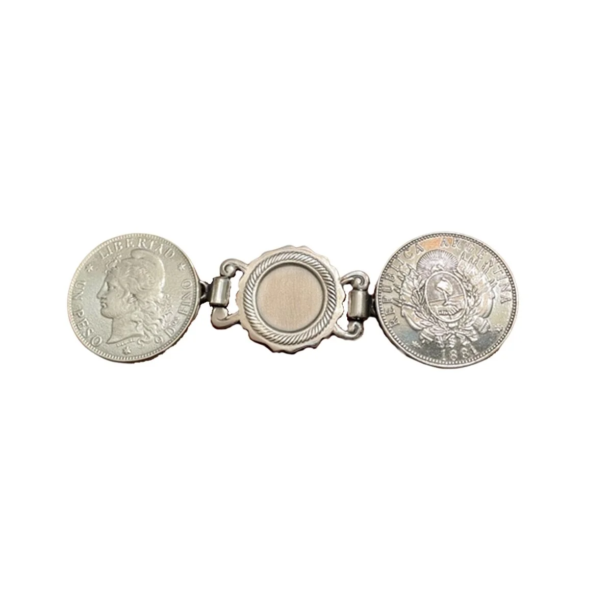 silver coin belt