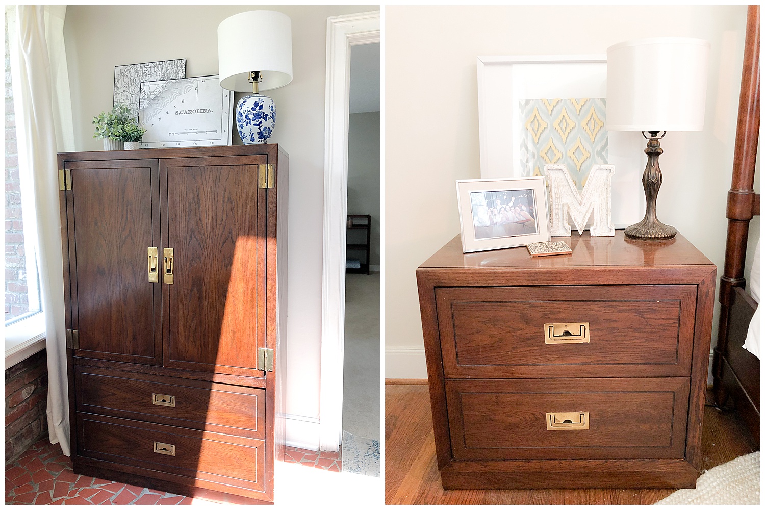 DIXIE ARMOIRE + 2 BEDSIDE TABLES: $150
