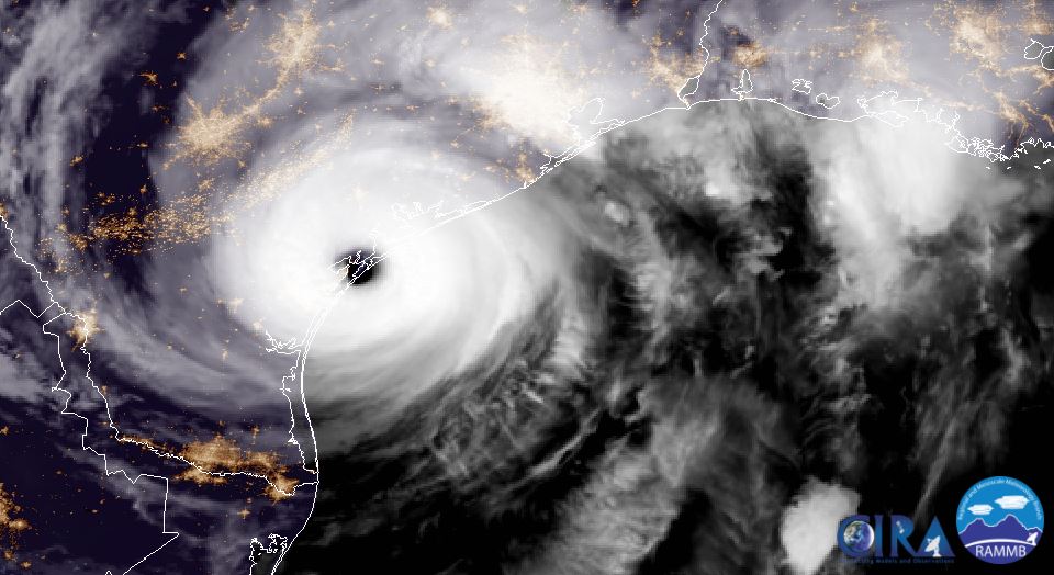 Hurricane Harvey making landfall on August 25, 2017. (https://www.nesdis.noaa.gov/content/multimedia