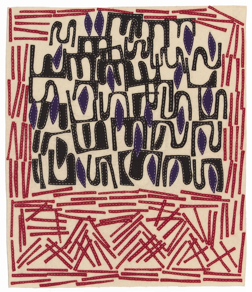Untitled , 2015 felt on felt 24 x 20 in