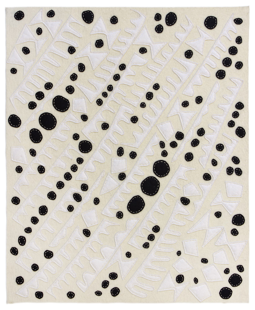 Untitled , 2016 felt on felt 24 x 18 in