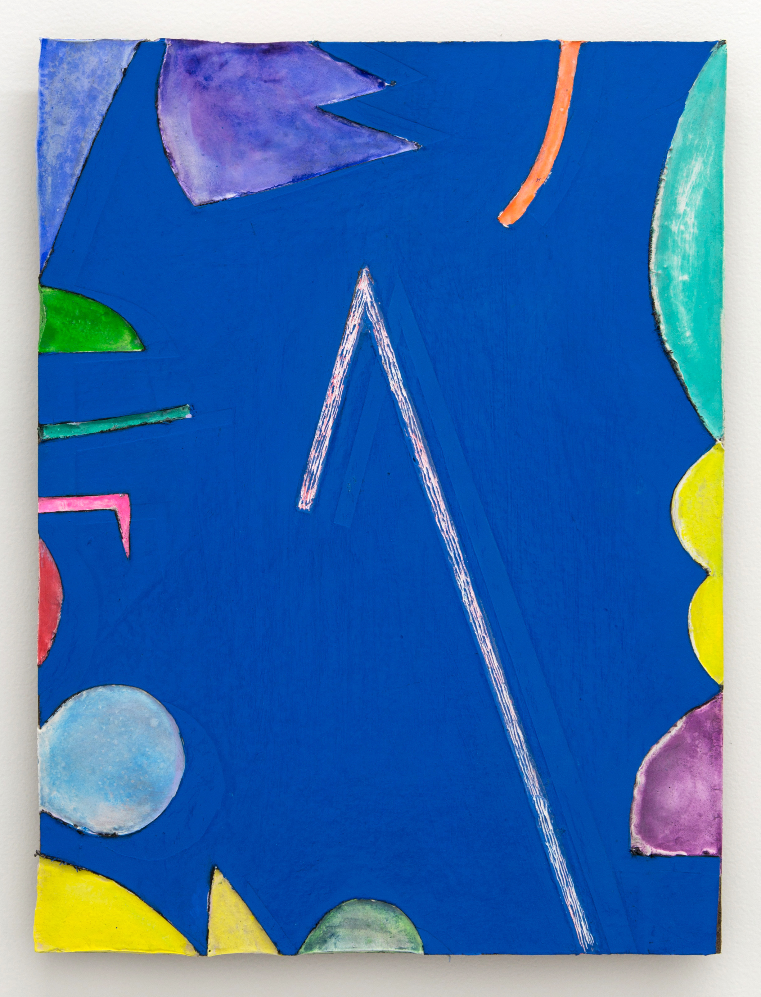 Compass , 2016 watercolor, acrylic, flashe, hydrocal, paper and linen on panel 16 x 12 in 