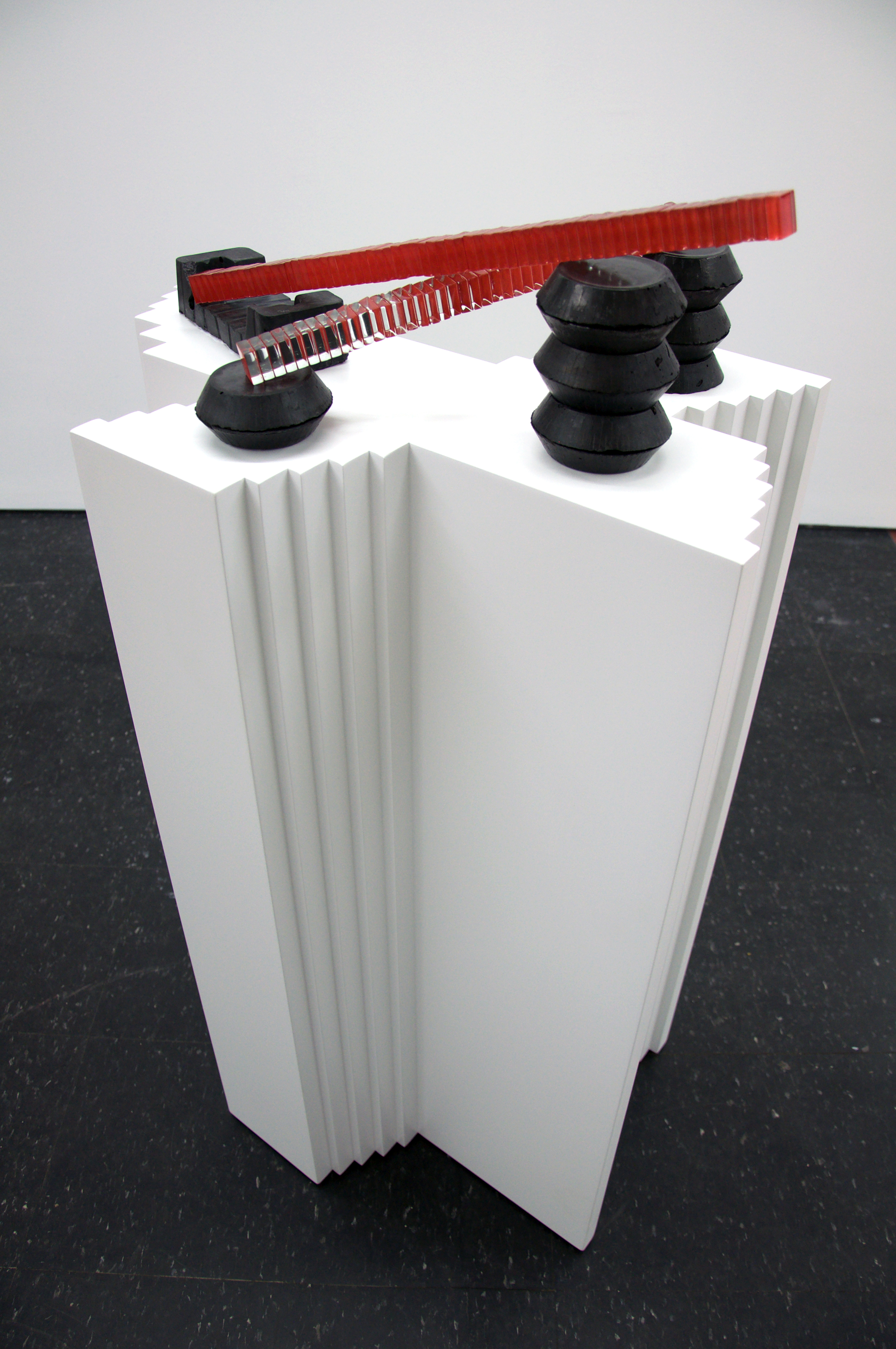 Missing Things I've Never Known , 2016 glass, cement, ink, wax 18 x 16 x 7 in