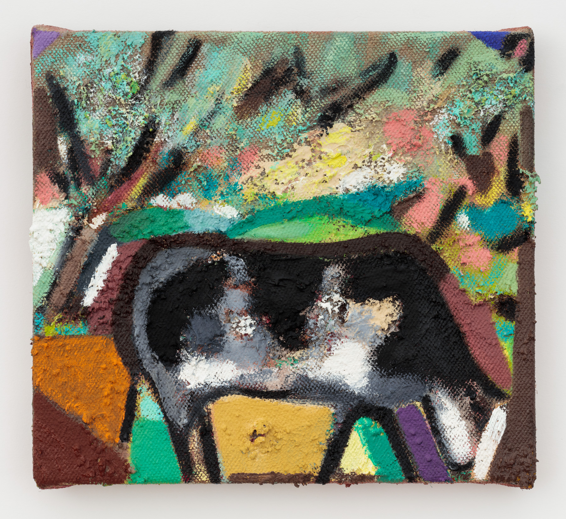 Cow , 2017 oil and acrylic on linen 9 x 10 in