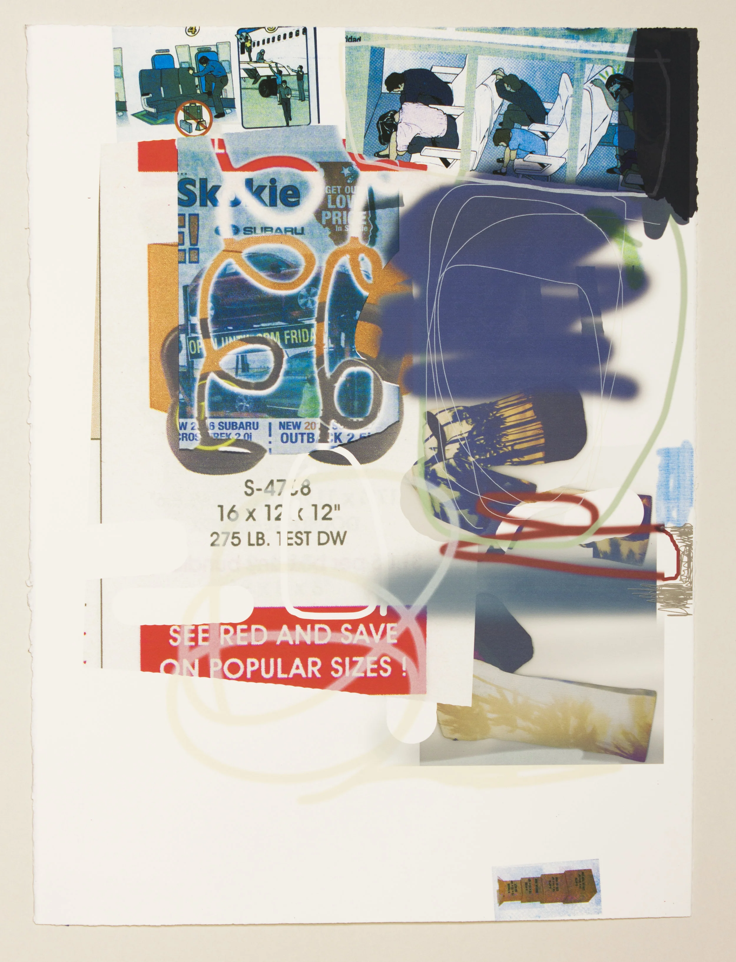 Down Twice, Six on Top , 2017 ed. 1/5 pigment print/screenprint 33 x 25 in