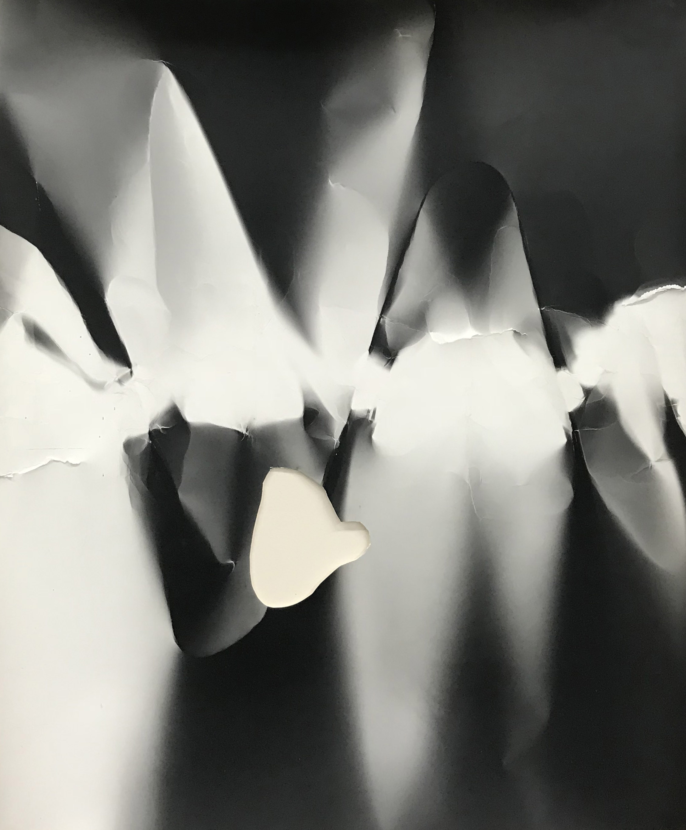 Exaggerated Material Frustration, No Love Asphyxiation: Choking the paper only served to get you off. (3.61-36) silver gelatin print 16 x 20 in