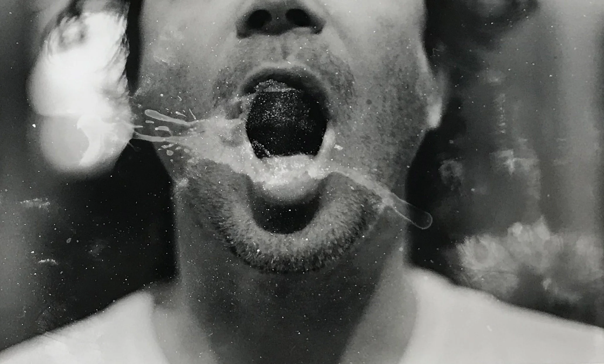 Mouth-To-Mouth: the 3 planes of the surface; Make (x) up, Makeup, Makeup (with). (50.xamt) silver gelatin print 6-1⁄2 x 9-1⁄2 in