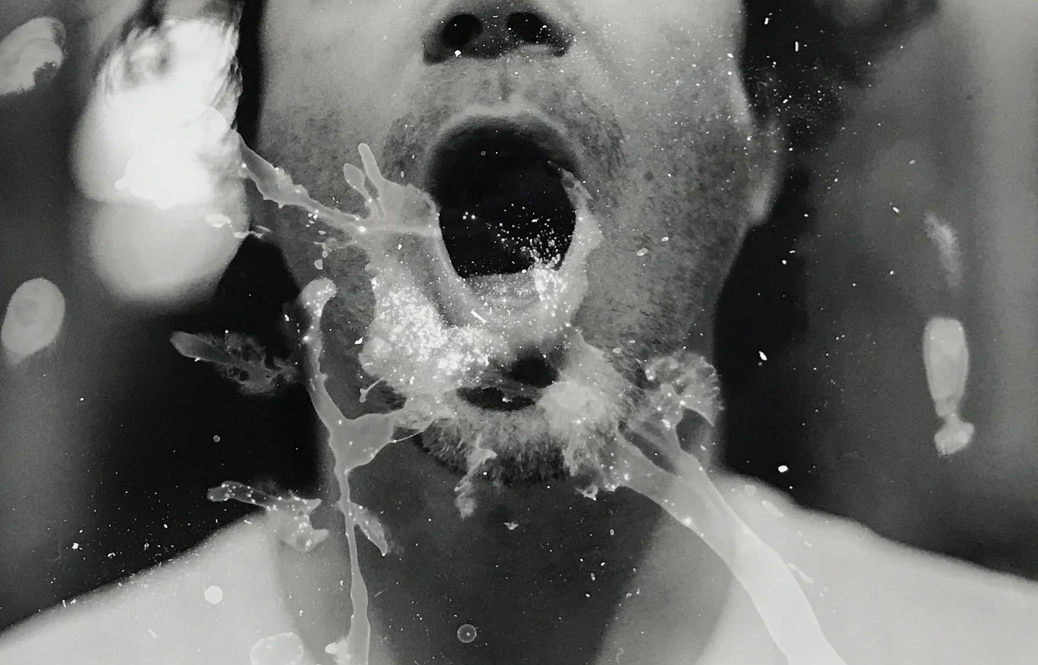 Mouth-To-Mouth: the 3 planes of the surface; Make (x) up, Makeup, Makeup (with). (50.mvul) silver gelatin print 6-1⁄2 x 9-1⁄2 in