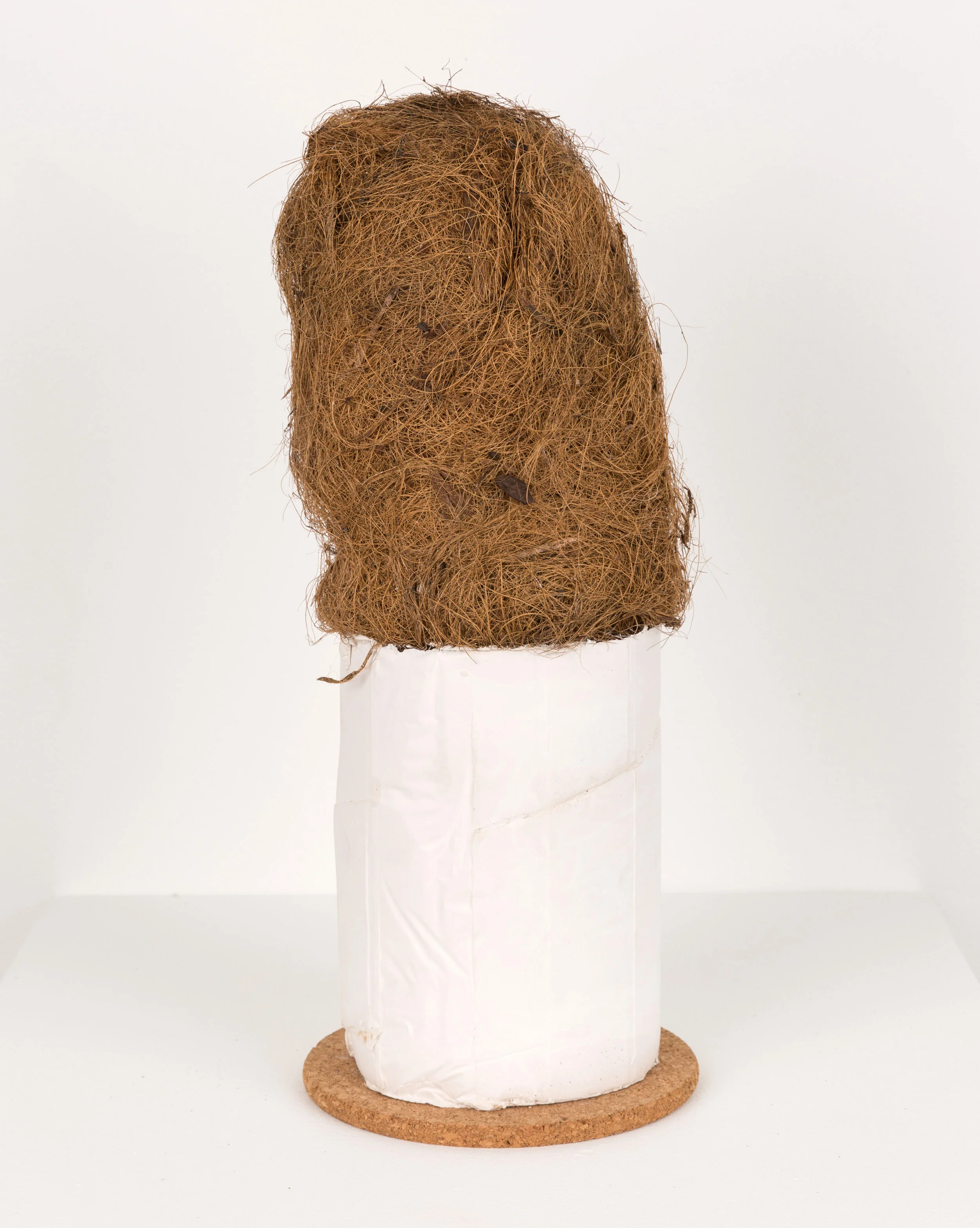 Totem , 2018 cork, Hydrocal, excelsior 19 x 6-1⁄2 x 6-1⁄2 in