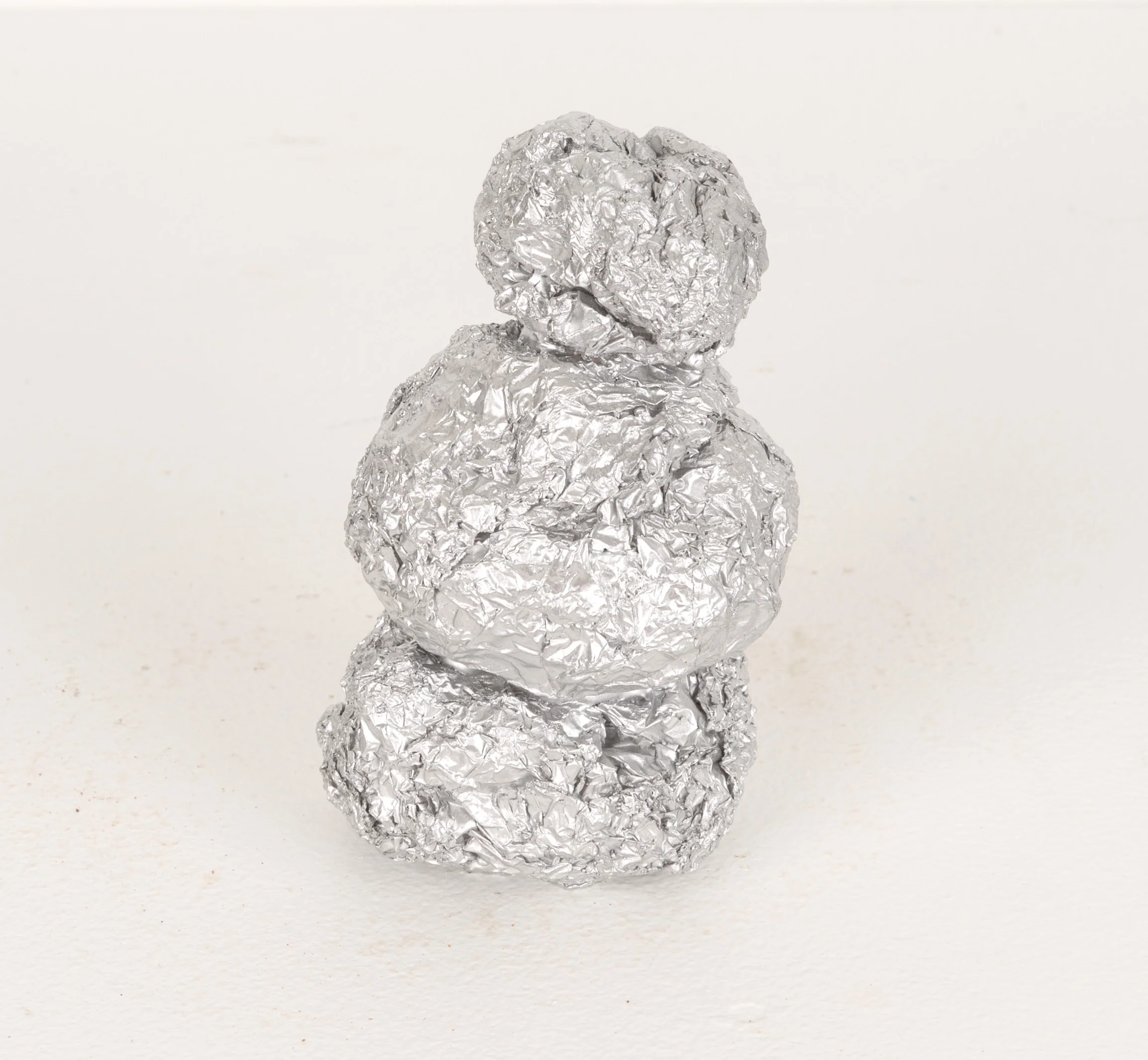 Silver Snowman , 2018 Hydrocal, spray paint . edition of 8 5 x 3 x 2-1/2 in