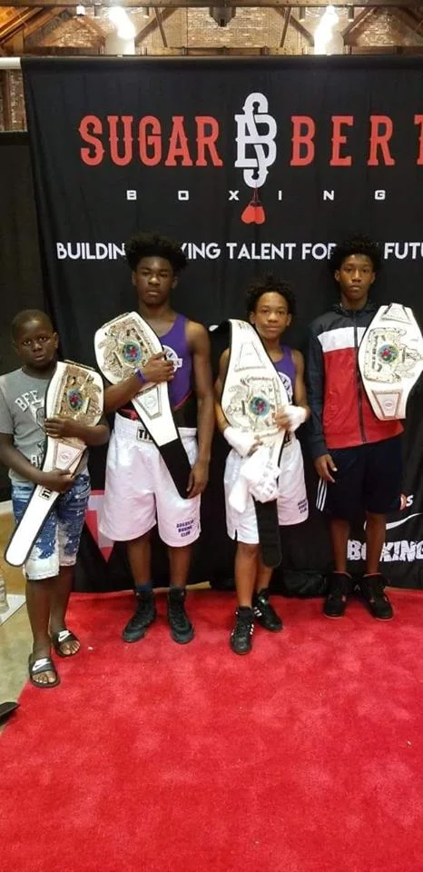 From left to right: Xavier “Zay” Johnson, Brian Blake, Denota “Red” Daniels, and Rayonta “RJ” Whitfield, Jr.