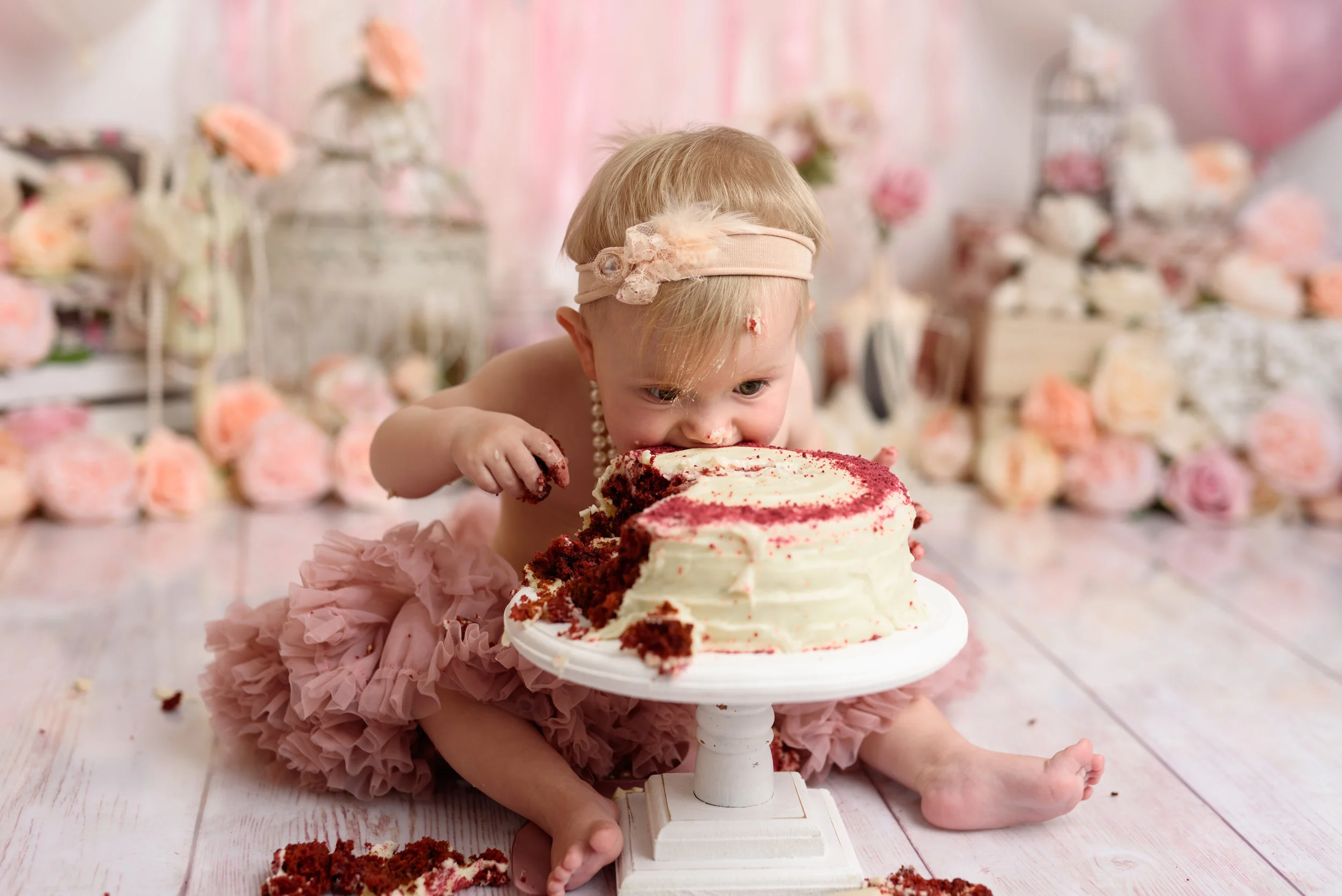 First Birthday Celebration Cake Smash Photographer based in Dorset