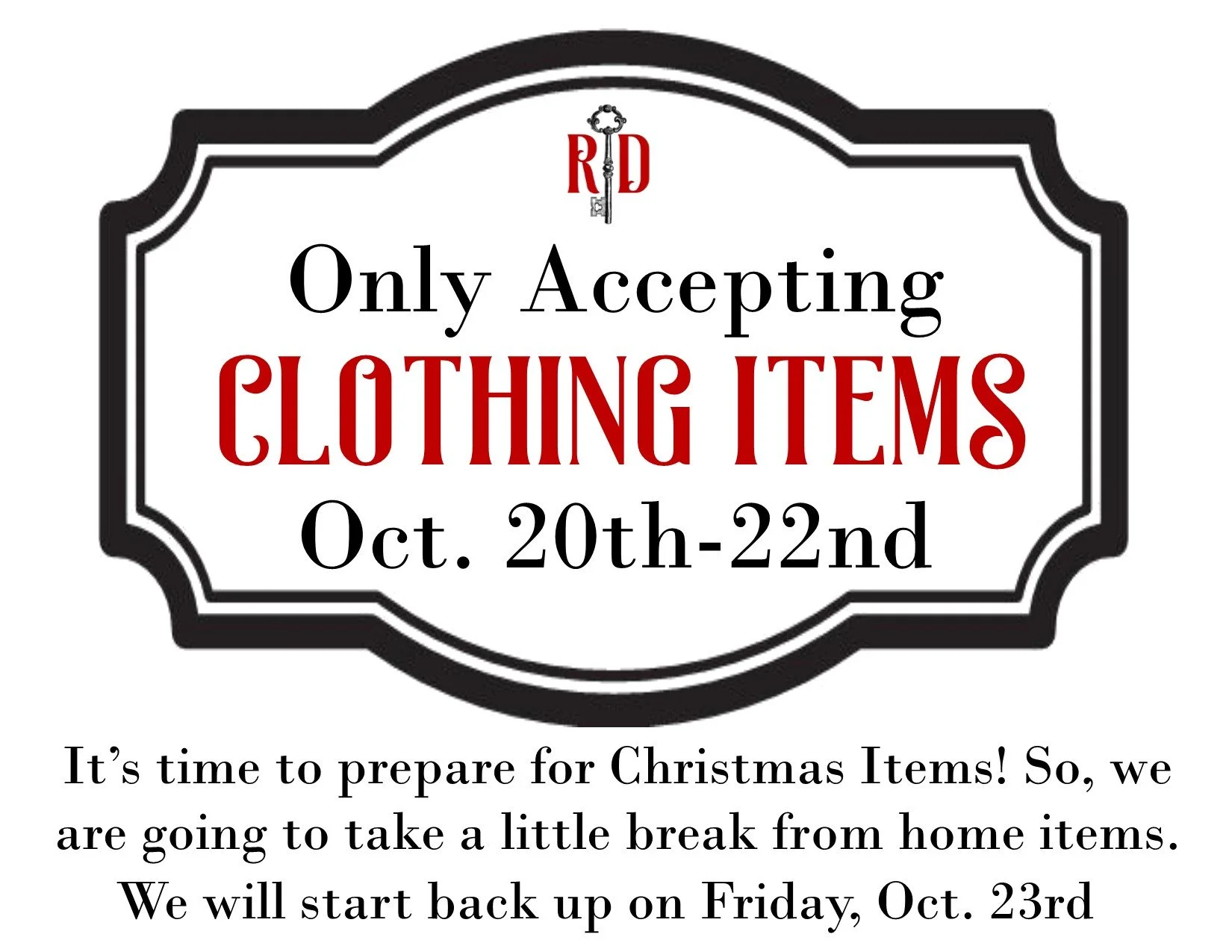 Clothing items Only 