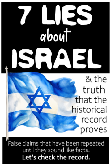 7 Lies About Israel Trifold Brochure