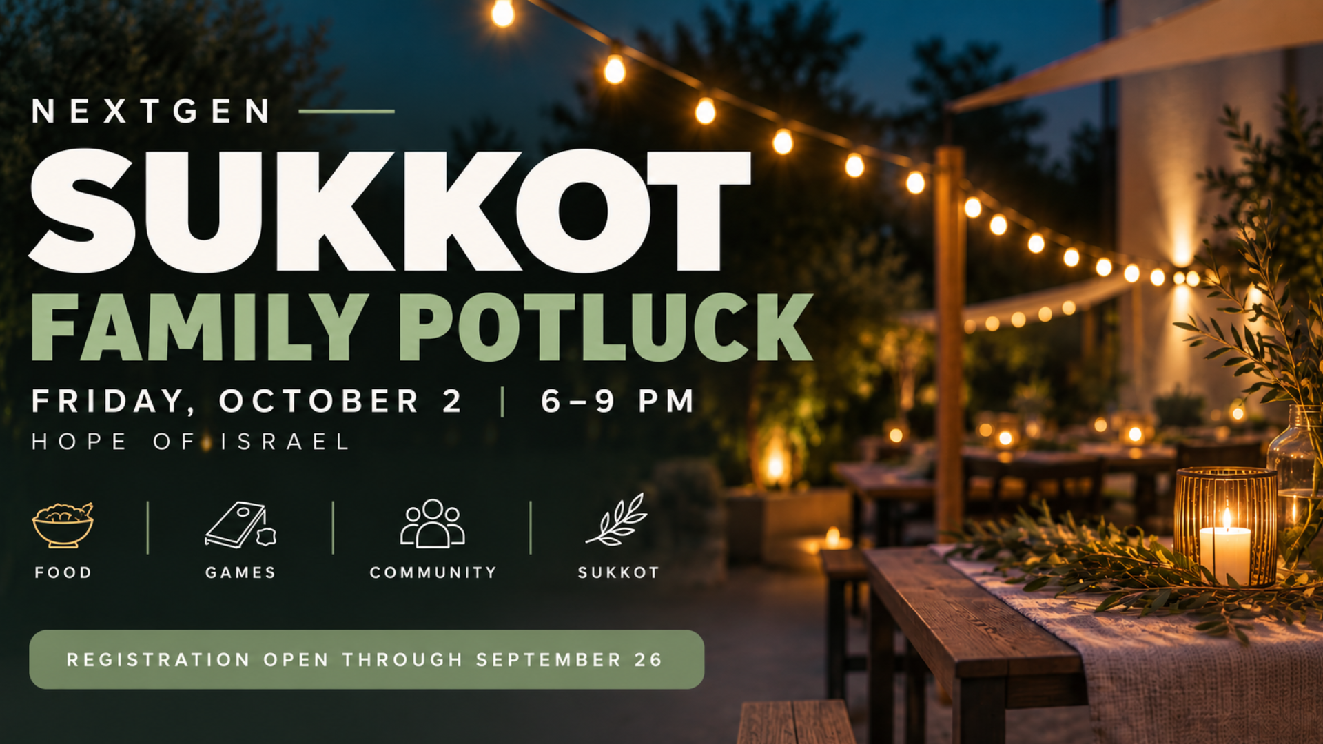 NextGen Sukkot Family Potluck