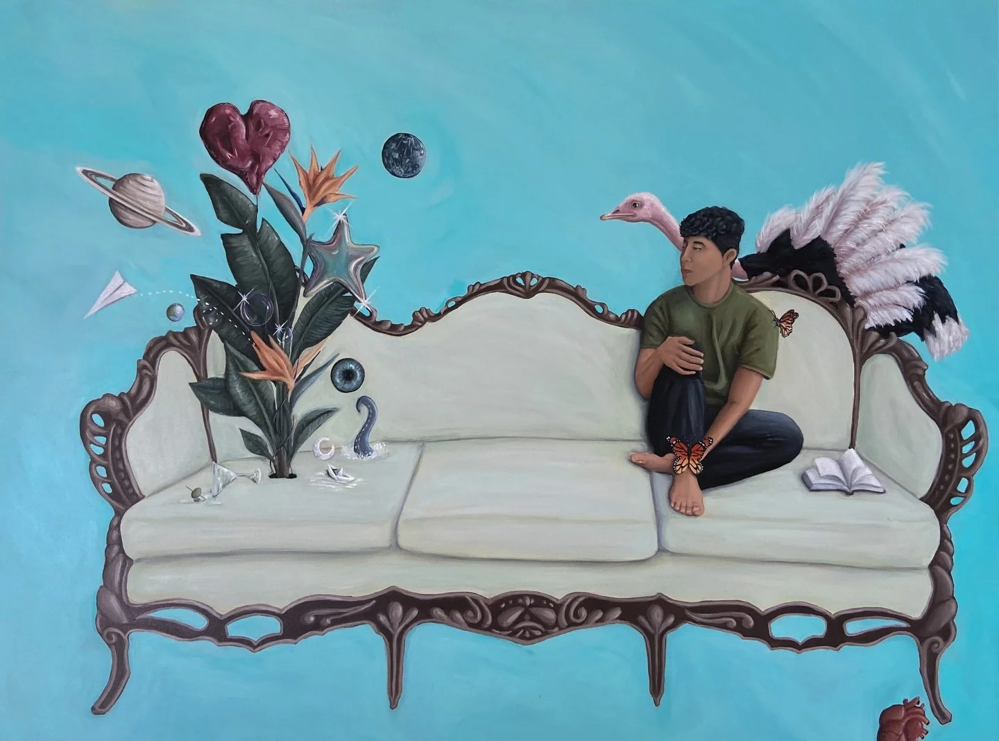 The Odyssey 2024 

This was one of those times where I put a lot of my myself and my experiences in a painting. I mean, it&rsquo;s a portrait of me so obvs. ✨