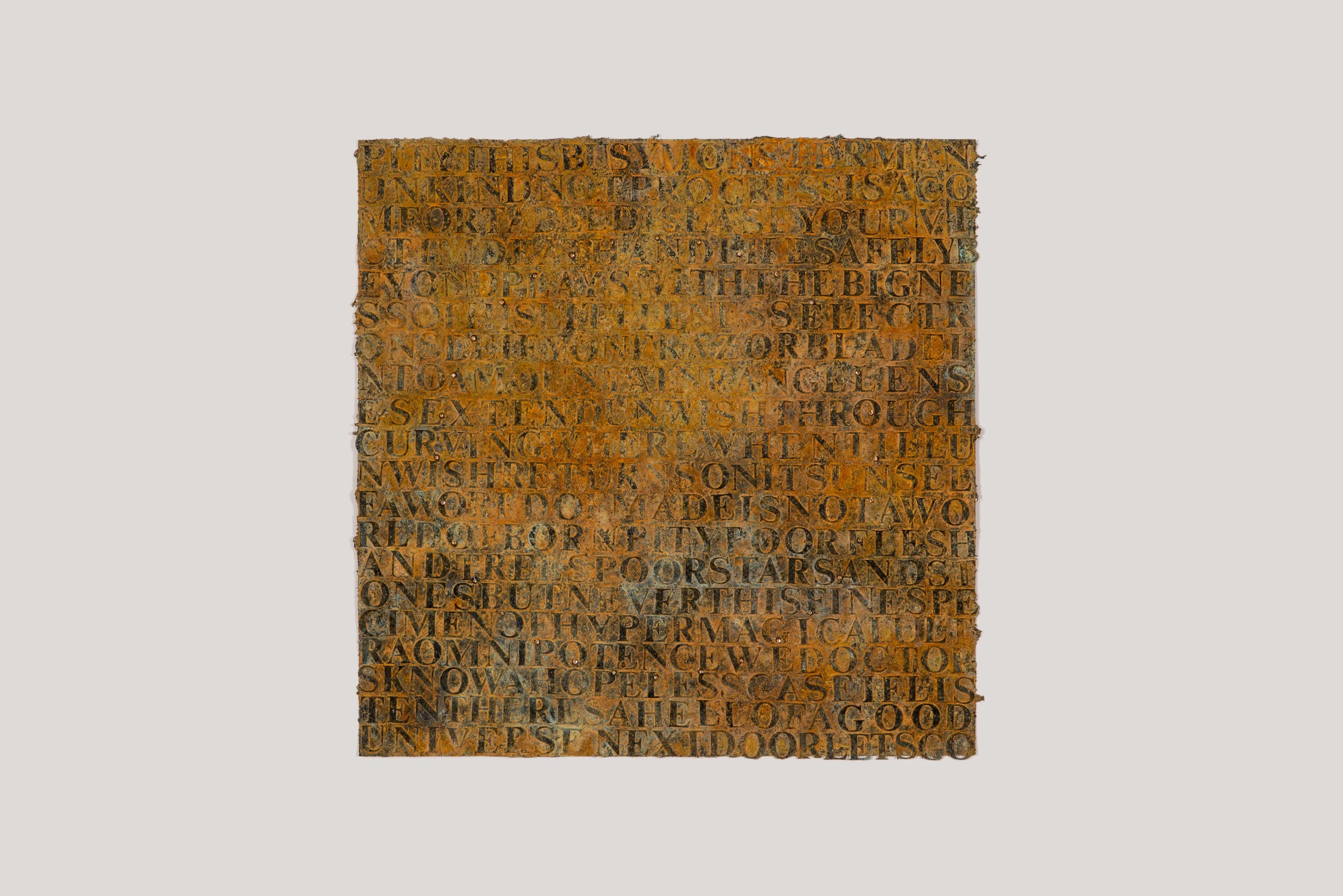 pity this busy monster manunkind not… (for e. e. cummings), 2018 Mixed media 12”H x 12”W