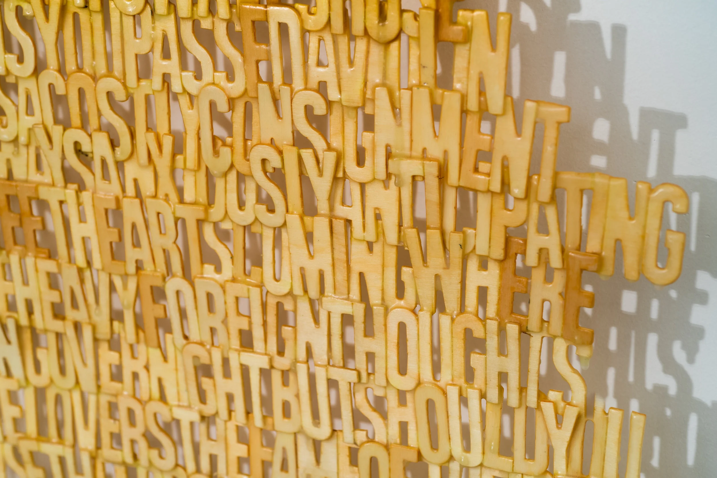 Elegy (for Rainer Maria Rilke), 2019 Detail Mixed media 65.5”H x 33.25”W x 3”D