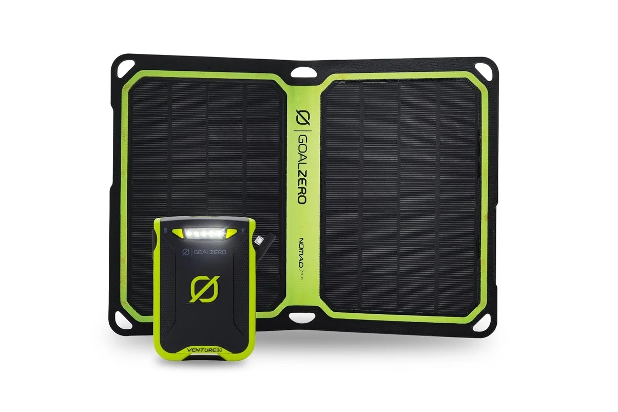 Goal Zero Venture 30 Power Bank + 7 Nomad Plus Solar Kit 1 l Solar Kits l Tiny Life Supply.jpg