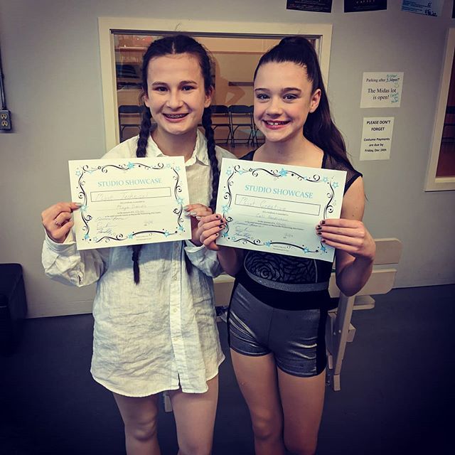 These two just earned scholarships for their work and performances in our student showcase today! Congratulations  ladies! Well done!