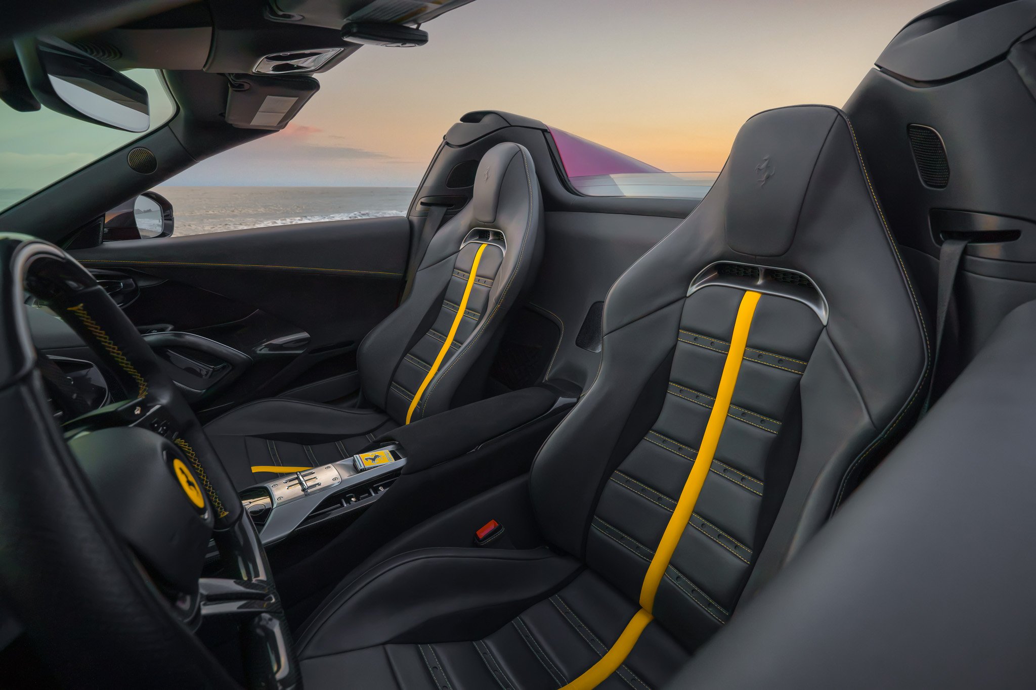 Ferrari interior shot by Martin Robertson aka TUMPH (akatumph.com) Commercial Automotive Photographer