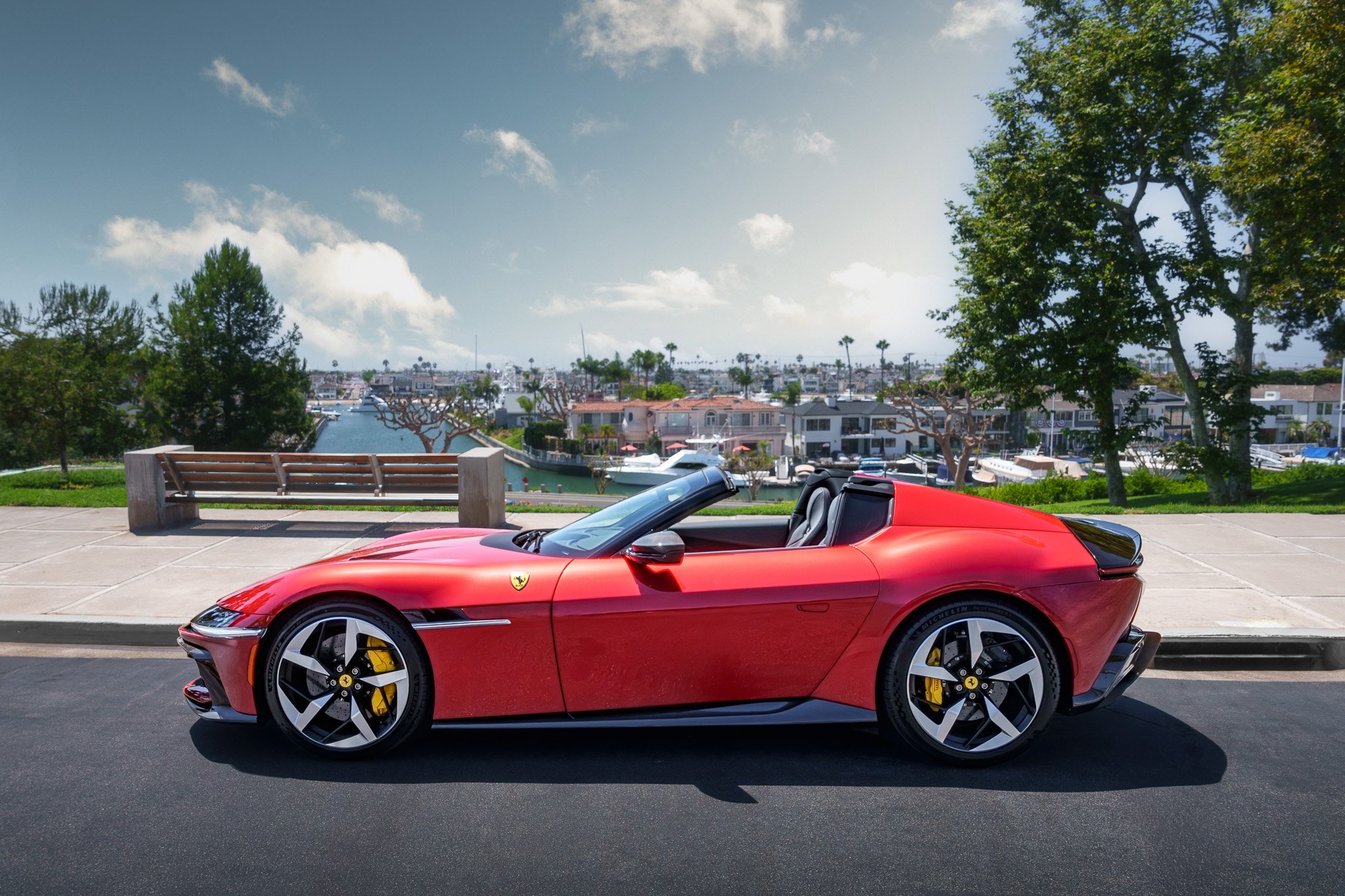 Red Ferrari 12 Cilindri Spider parked in Newport Beach, CA shot by Martin Robertson aka TUMPH (akatumph.com) Commercial Automotive Photographer