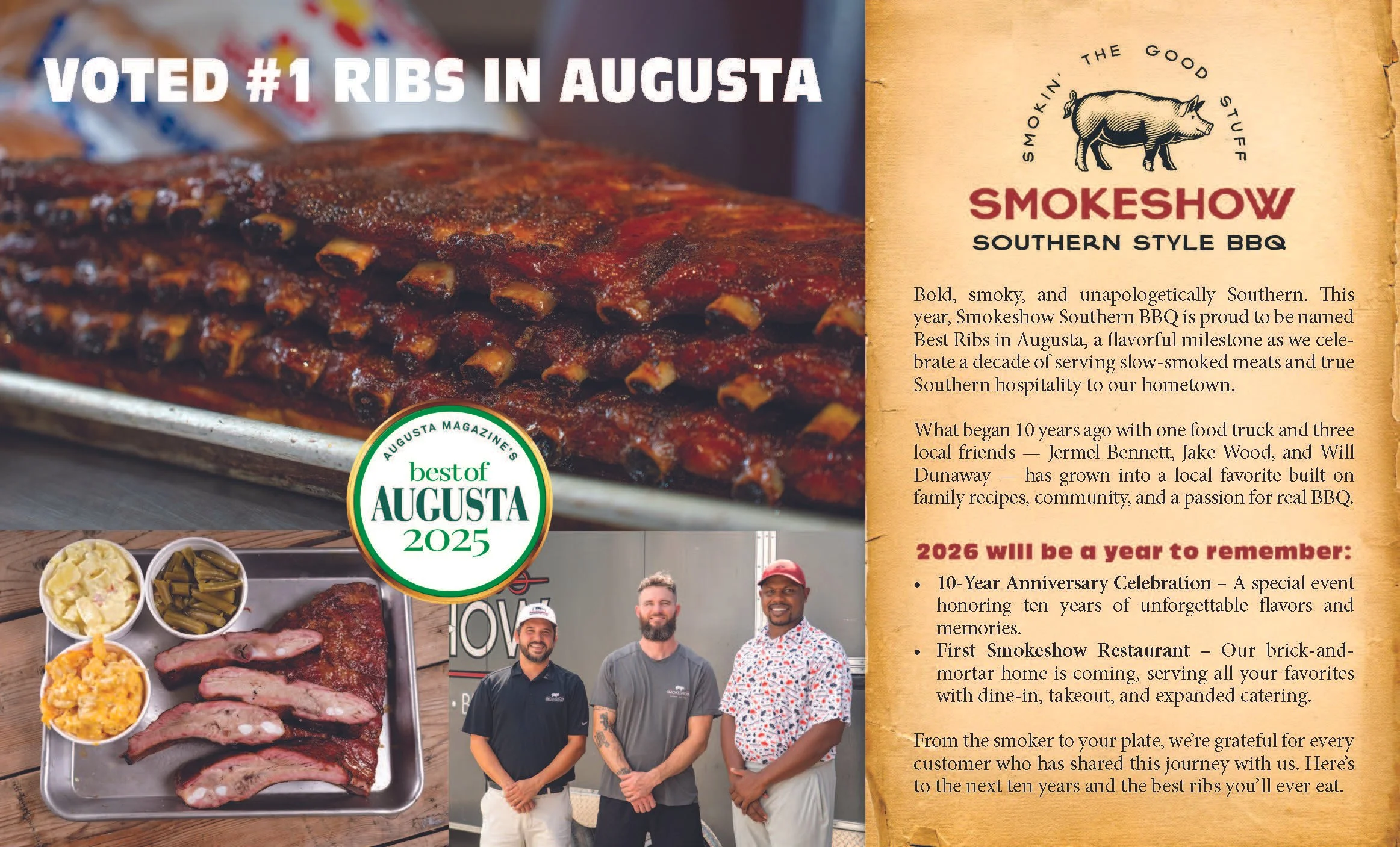 Voted #1 Ribs in Augusta, GA