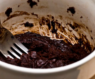1 minute - High protein, Low Carb brownie. 