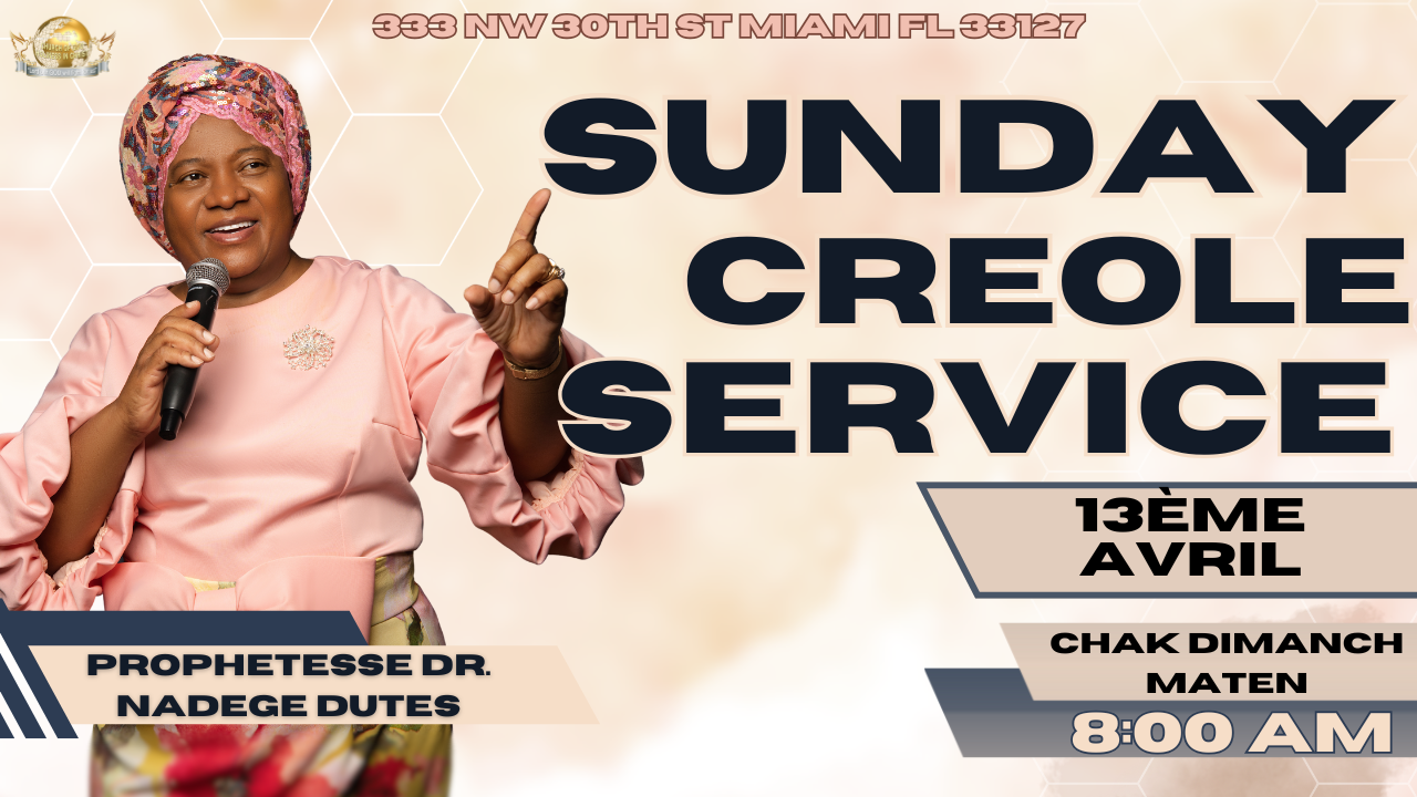 Sunday Morning Creole Service @ 8:00AM