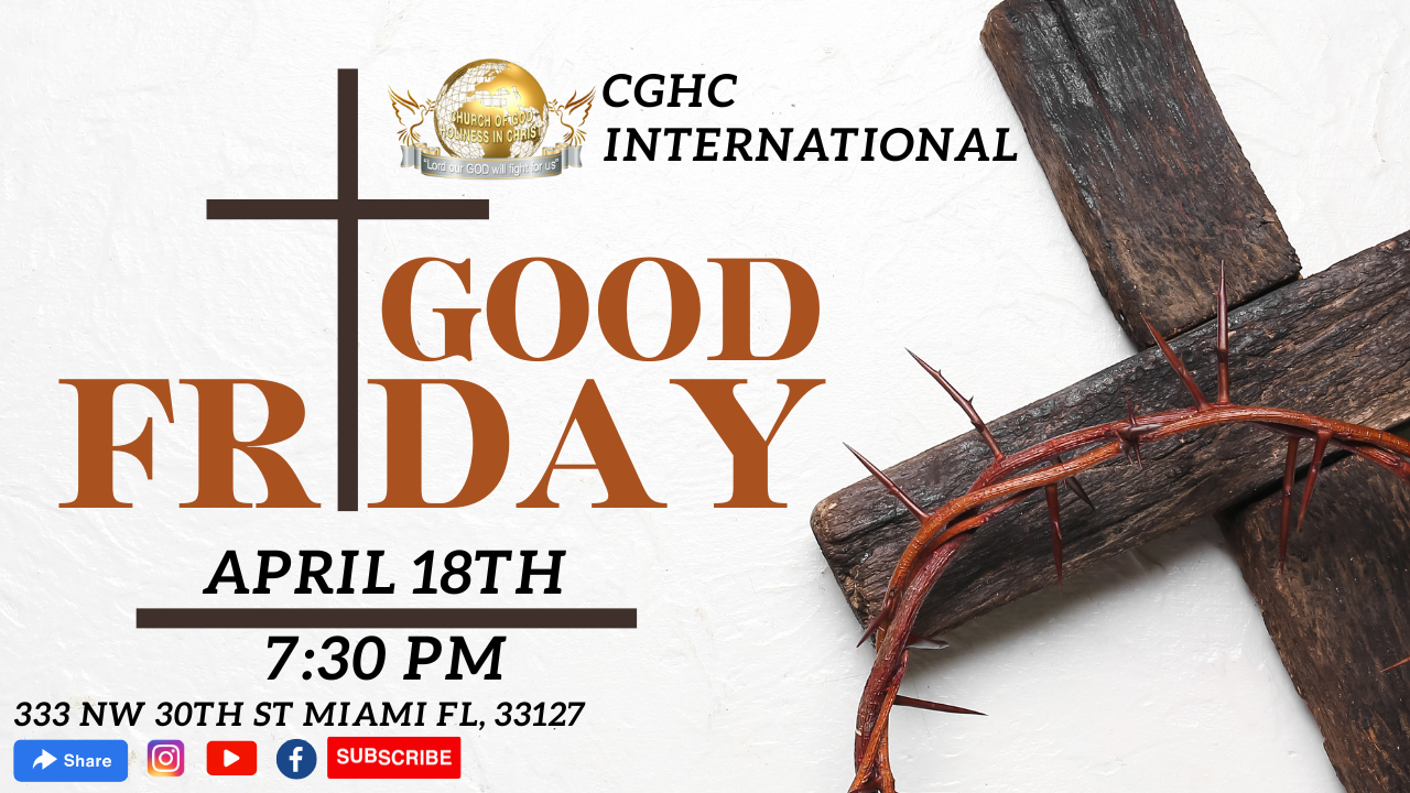 Good Friday Service @ 7:30PM