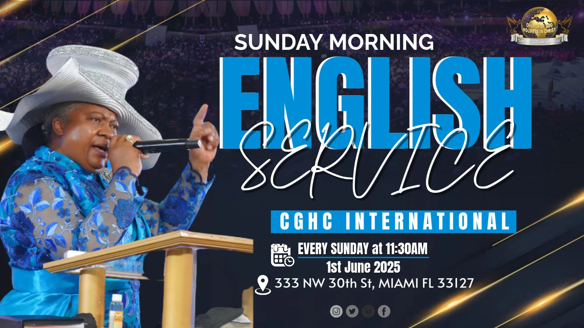 Sunday Morning English Service @ 11:30AM