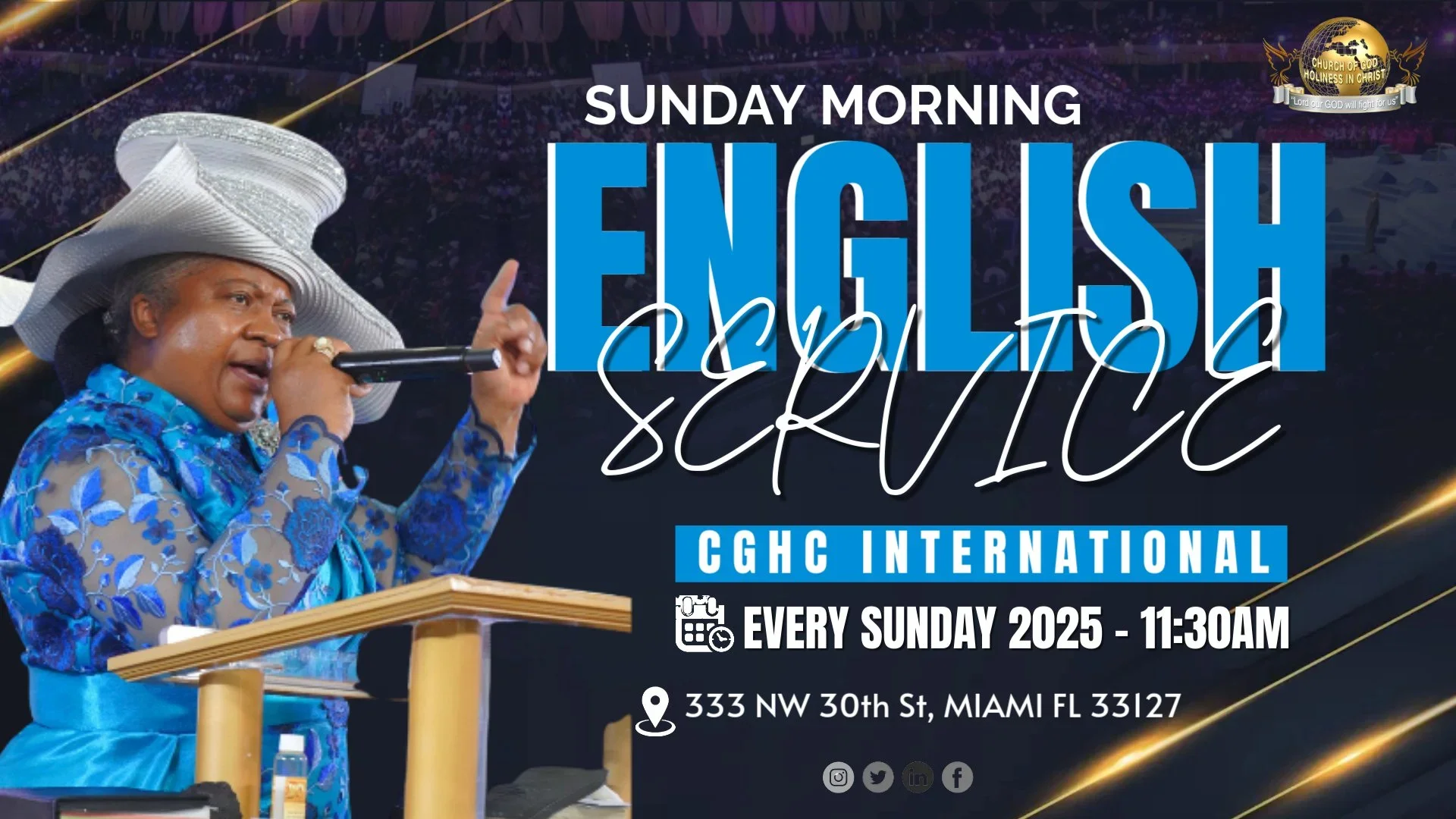 Sunday Morning English Service @ 11:30AM