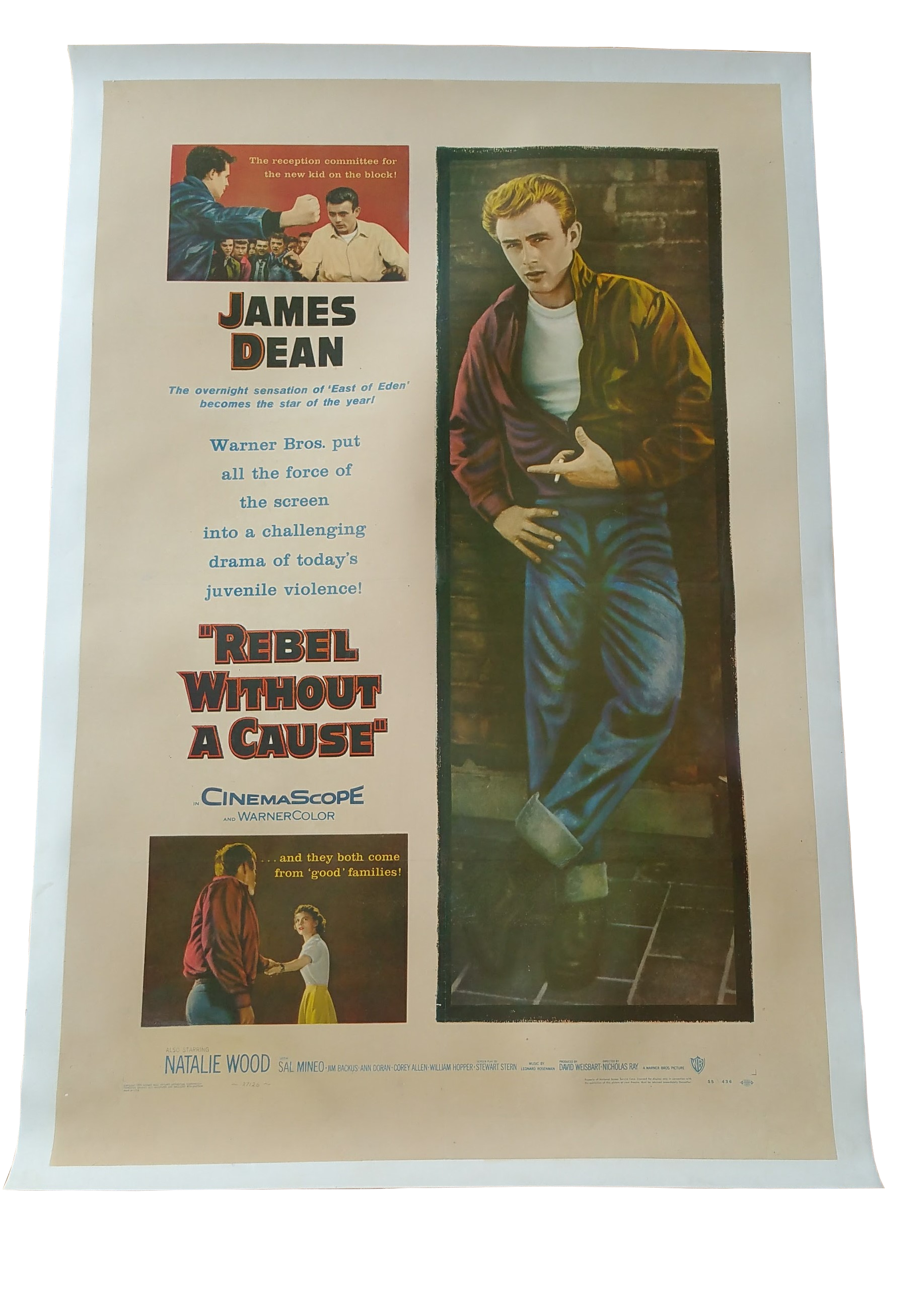 Original First Run "Rebel Without a Cause" Poster