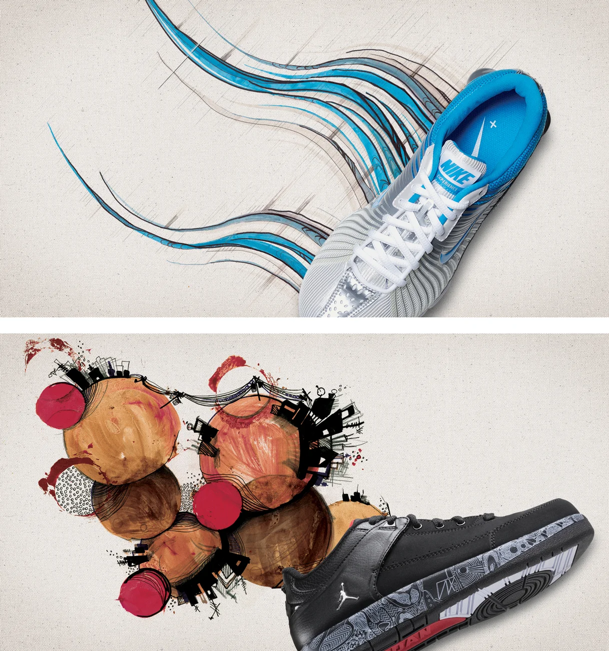 FinishLine in-store accent panel graphics