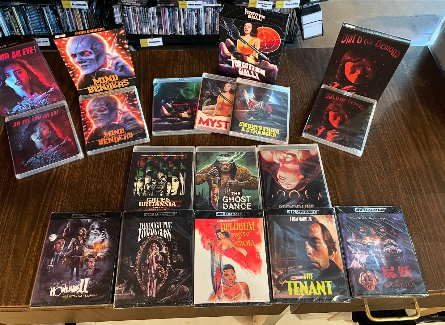 🎃 👻 Halloween at @cinefilevideo thanks to our friends at @vinegarsyndrome.

All these titles getting added to the rental library.

With Halloween coming up who are you dressing up as?!👀
