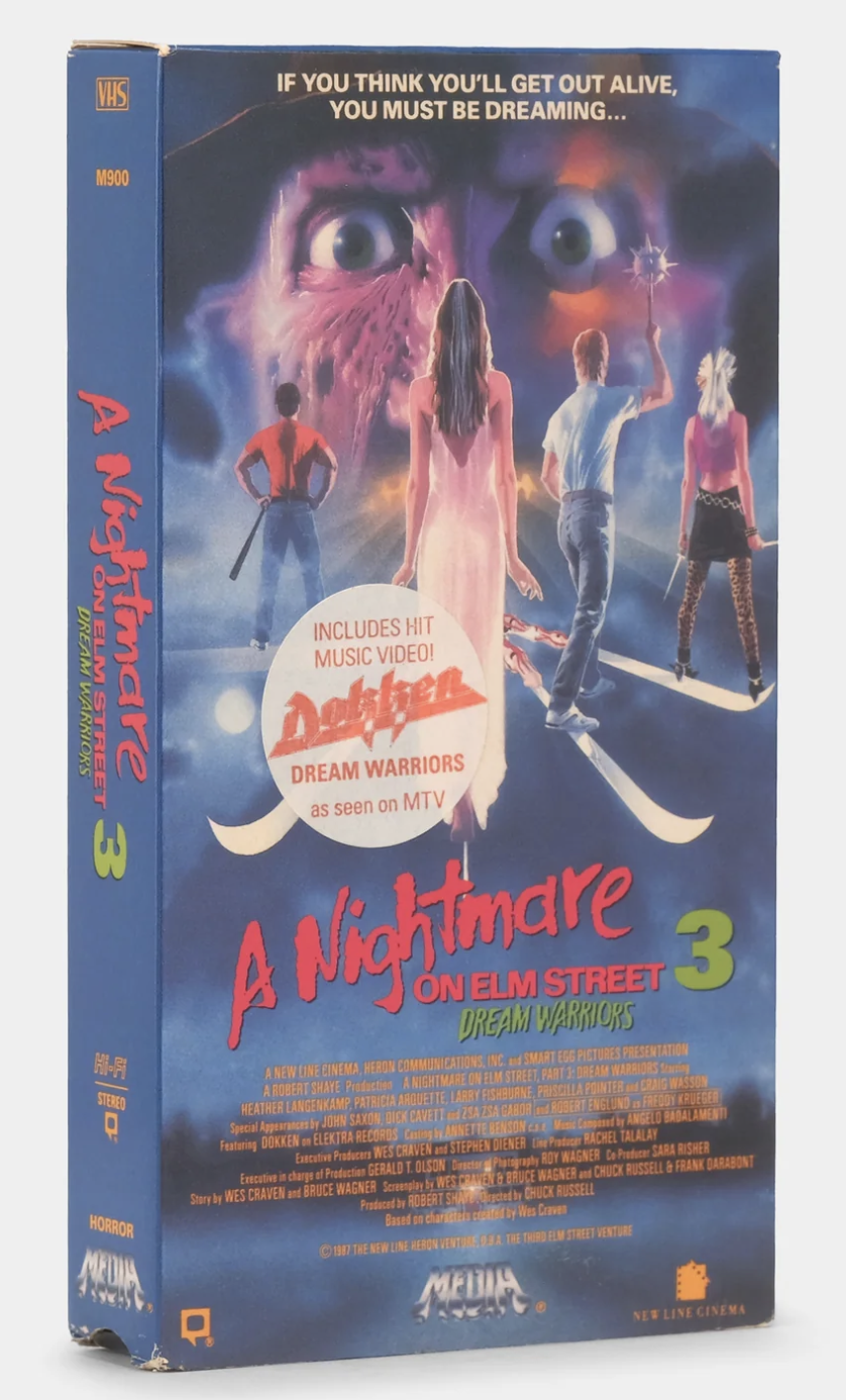 NIGHTMARE ON ELM STREET 3: DREAM WARRIORS (1987) ON VHS! dir. by Chuck Russell! 
