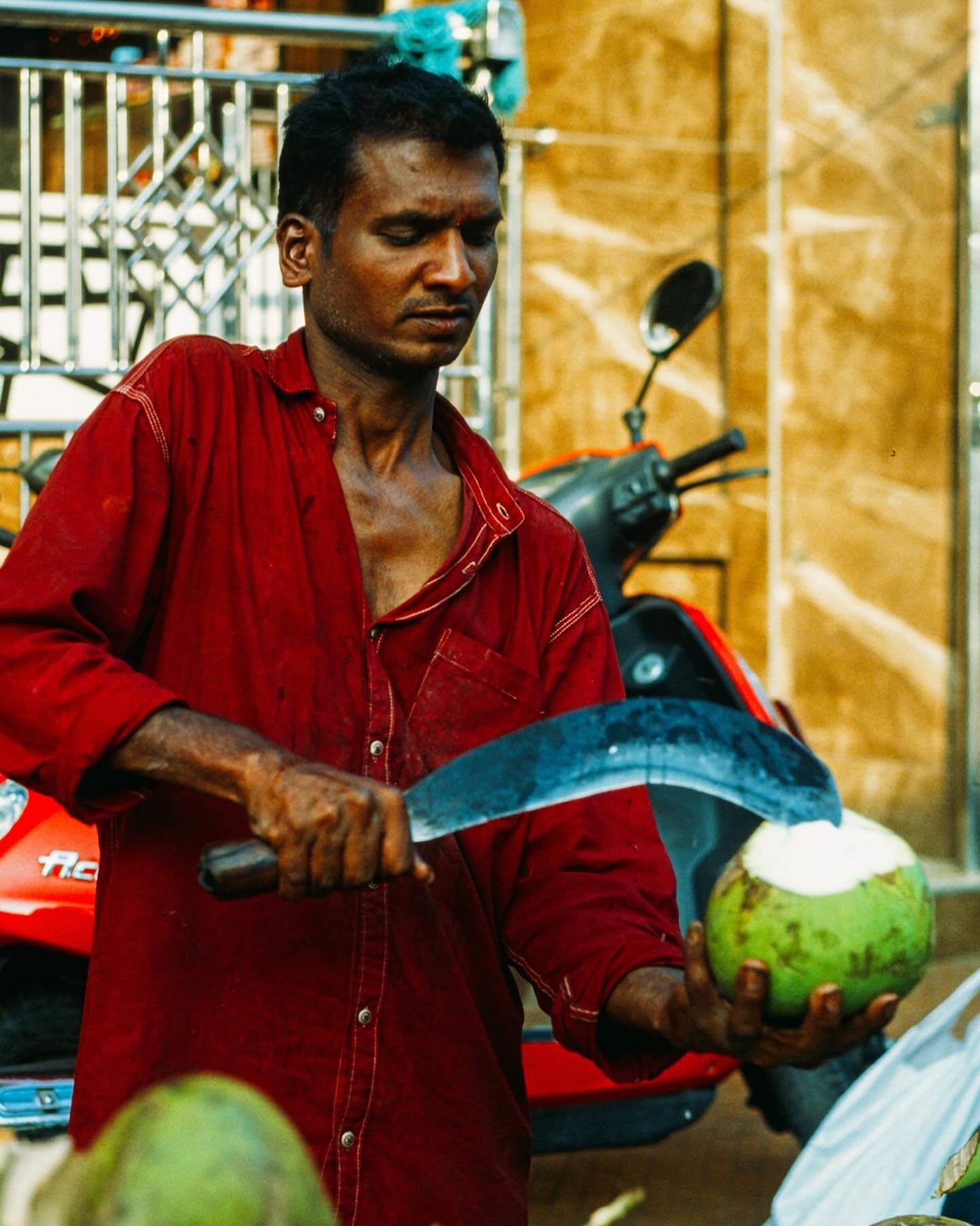 Scenes at KR Market, home of the largest market in Bangalore and one of the largest flower markets in Asia.

No trip to India happens without getting tender coconut, sampling fresh fruit, tasting the brightest colors, and &mdash; of course &mdash; br