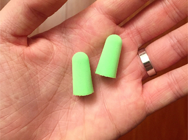 The earplugs that my teammates wore gave them the equivalent of a mild hearing loss. 