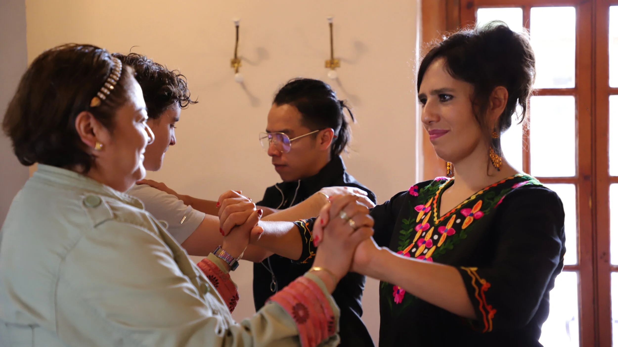 Marabella and Elena touch.JPG