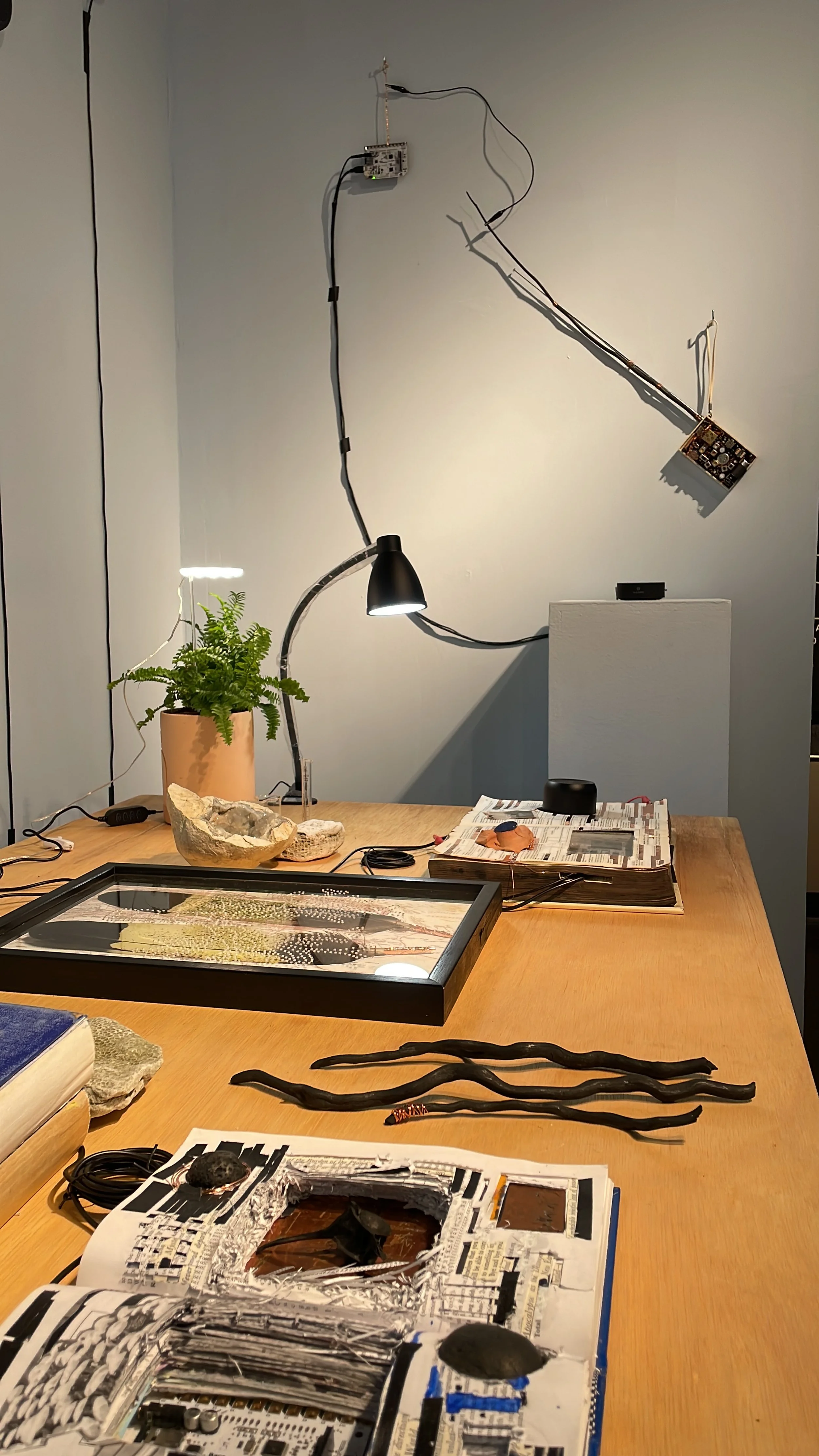 Table top and radio.JPG