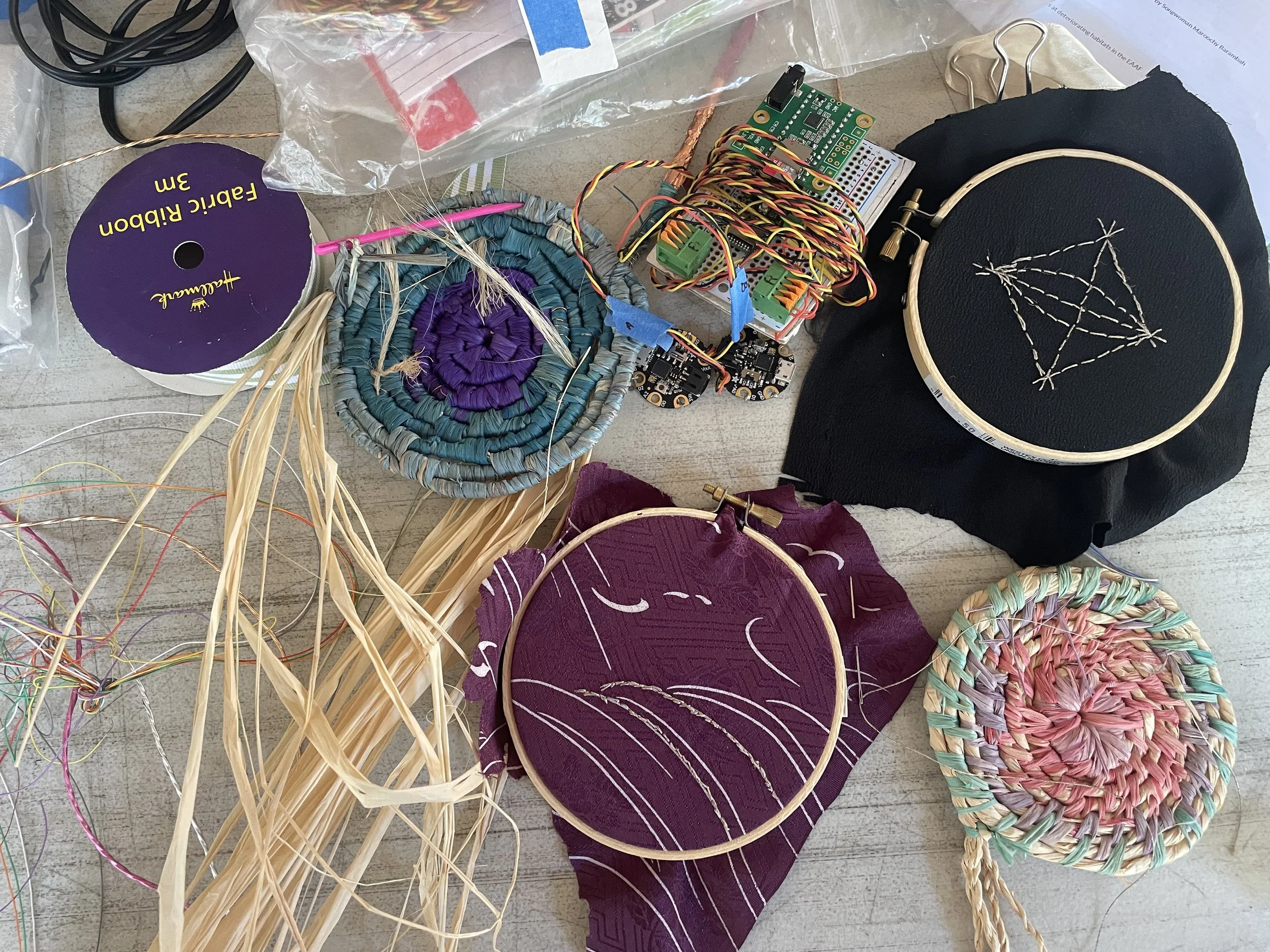 objects on table with electro.JPG