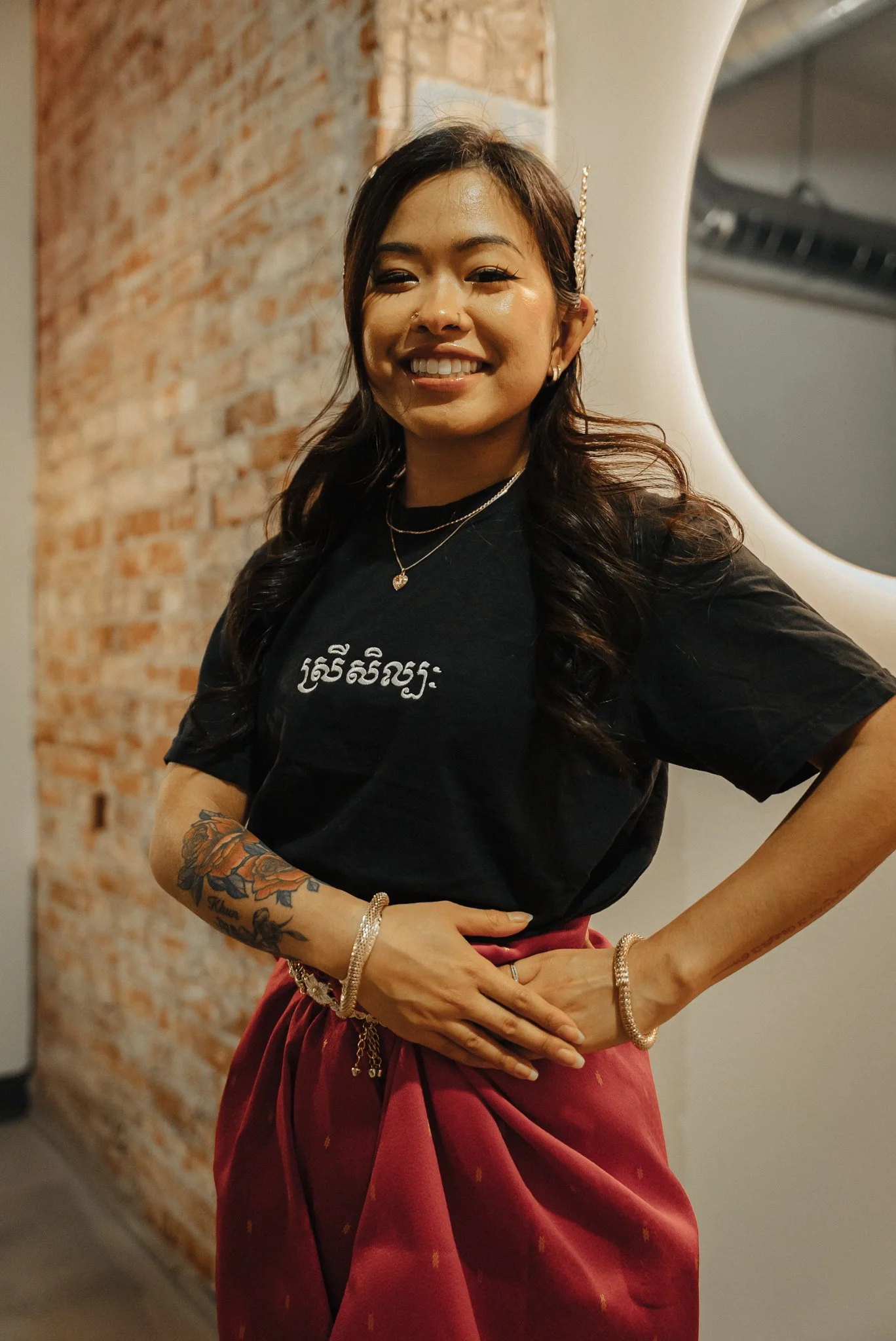 Srey Selepak Khmer Black TShirt