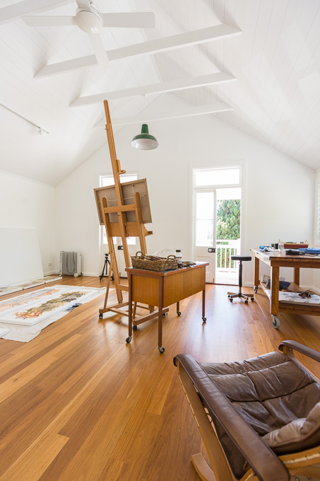 Interior of Artist's studio, Girards Hill, Lismore NSW