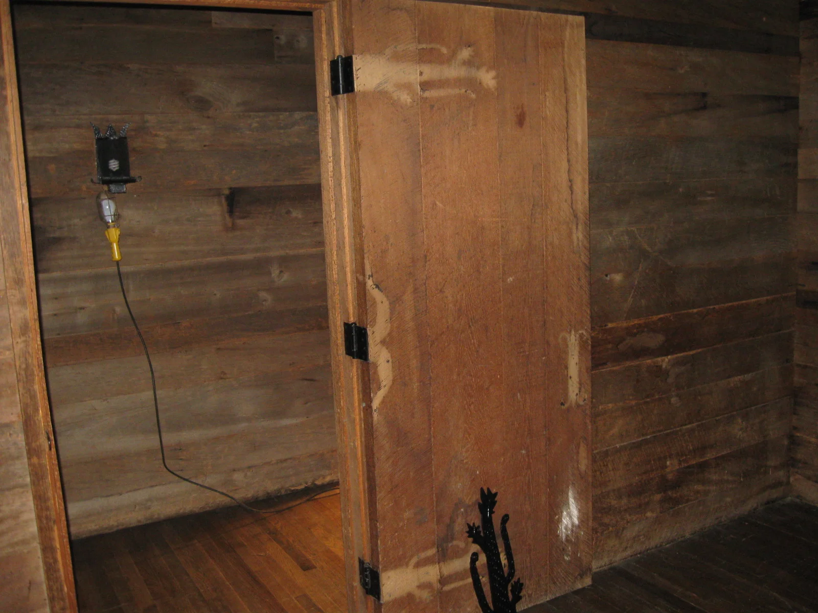 This Door missing all of its iron hardware
