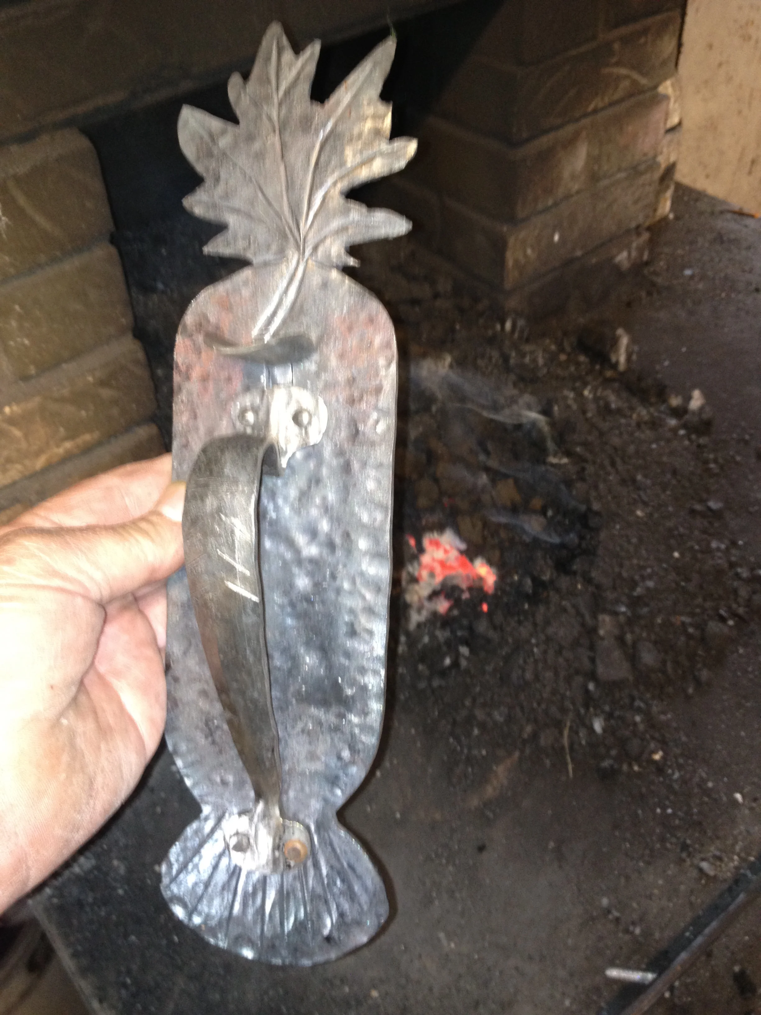 Latch plate in the raw.