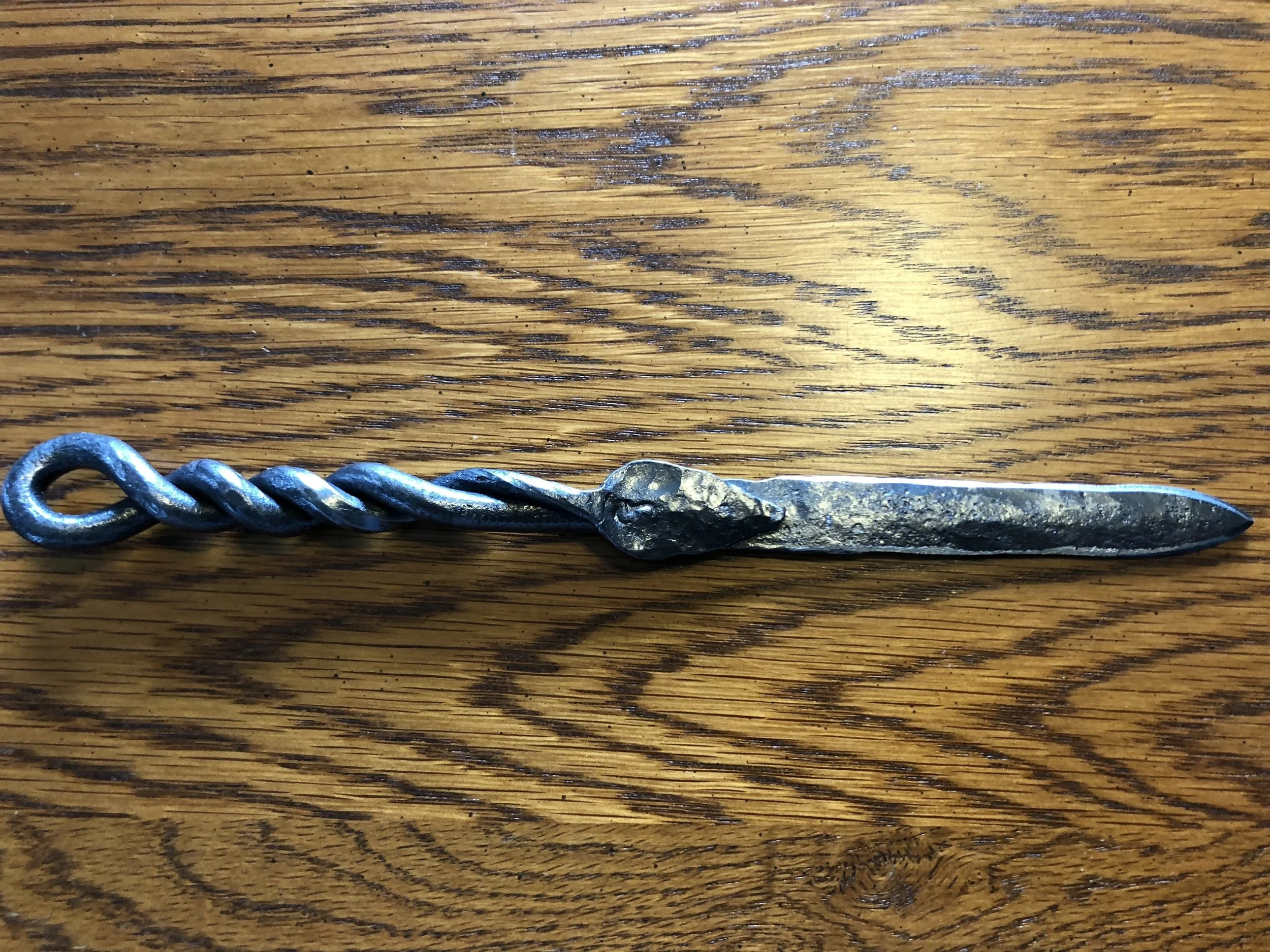 Letter Opener fashioned from round stock. 