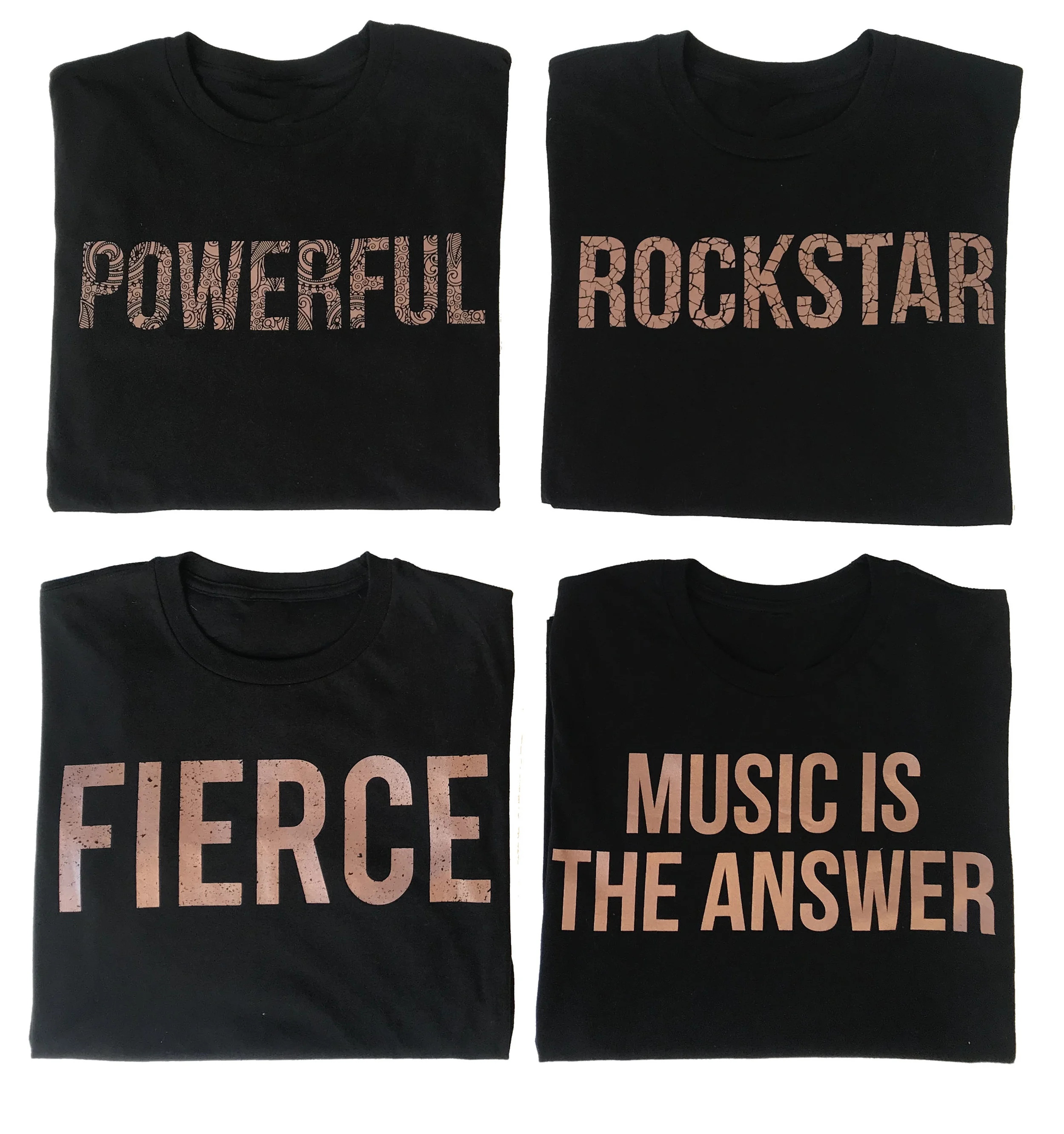 Black Slogan Tees