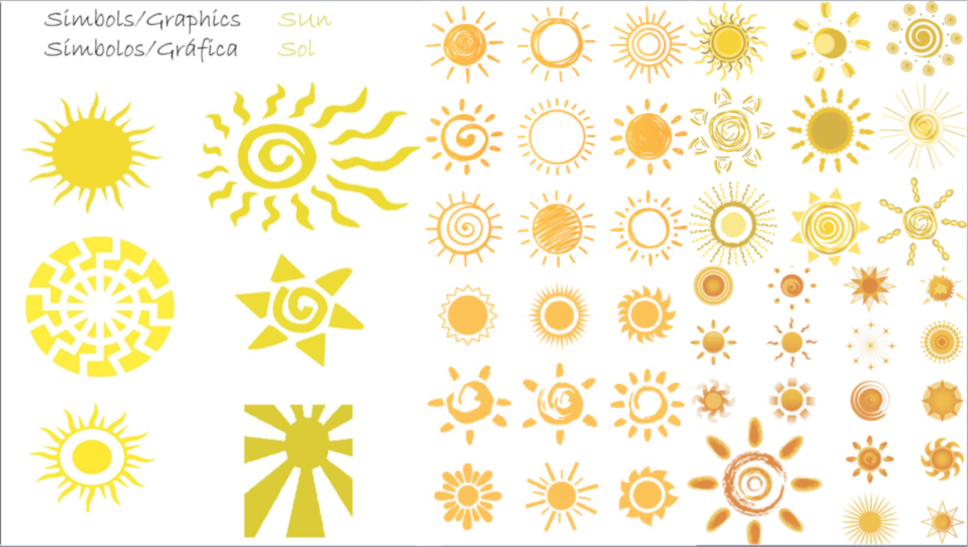 No two suns are alike, various illustrations to exemplify the point.