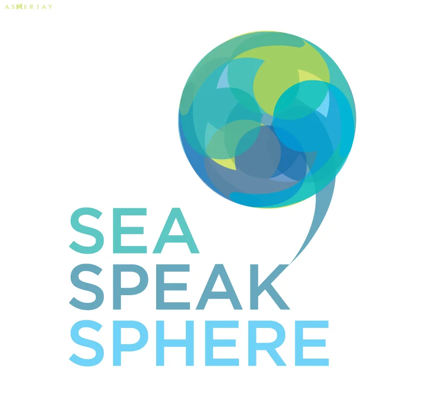 Quotation Marks composite to create a speech bubble that also visually represents a blue marble.