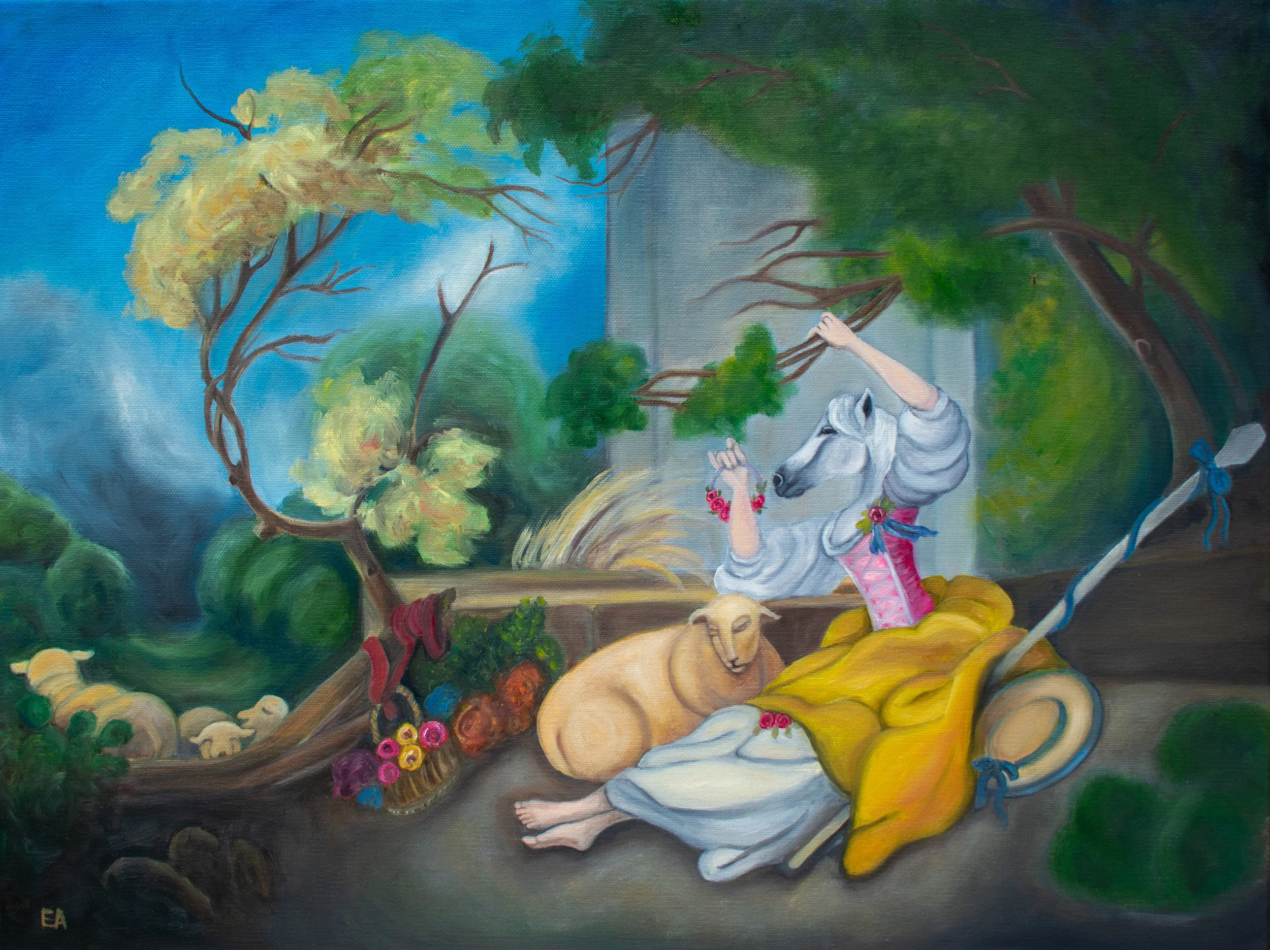 “The Shepherdess” inspired by the Jean-Honoré Fragonard painting (1752).